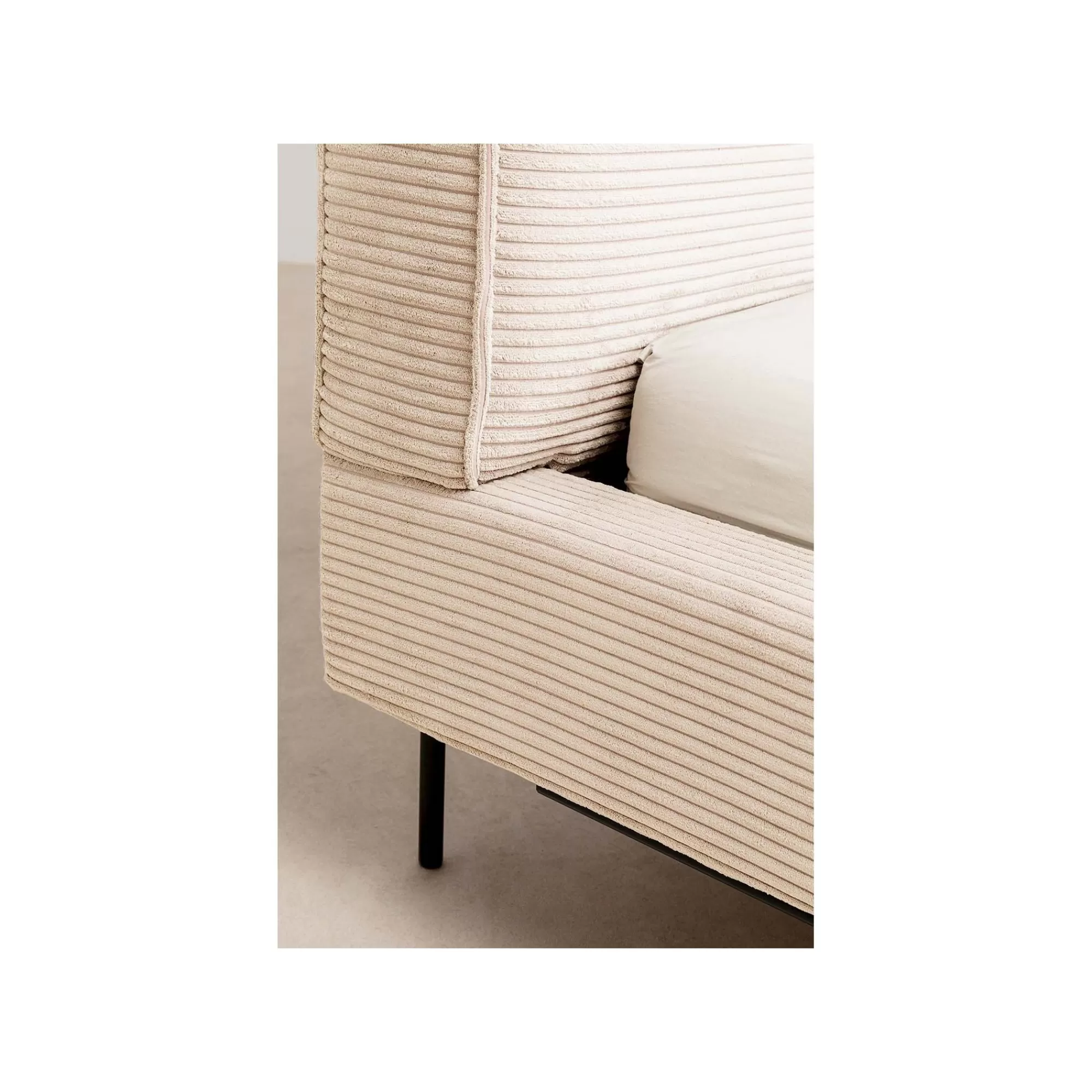 KARE Design Lit East Side Cord Côtelé Crème ^ Lit