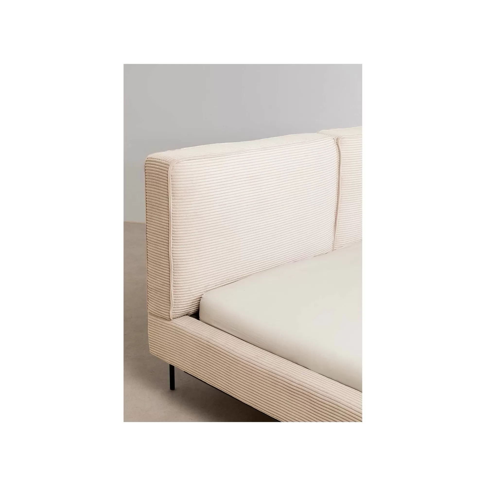 KARE Design Lit East Side Cord Côtelé Crème ^ Lit