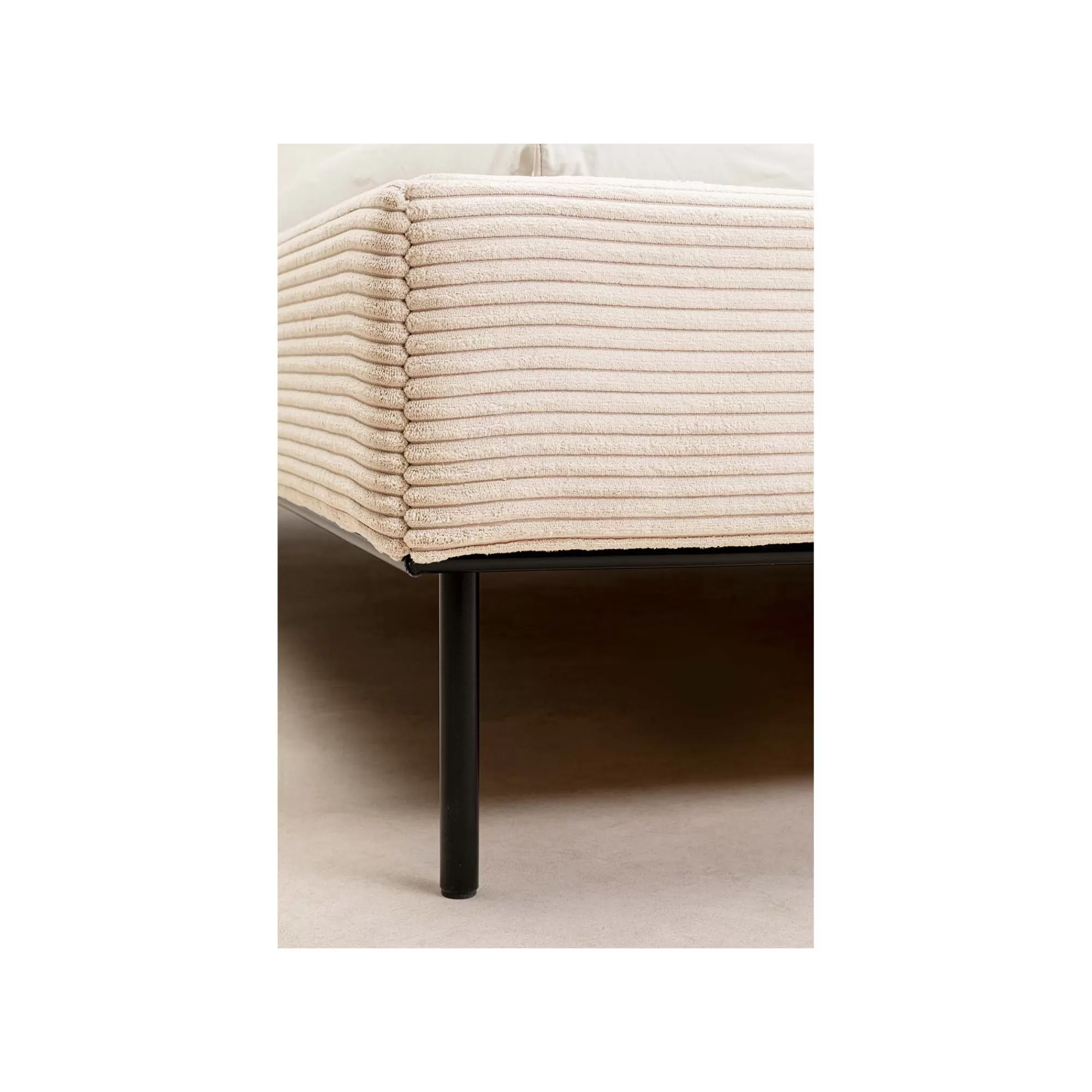 KARE Design Lit East Side Cord Côtelé Crème ^ Lit