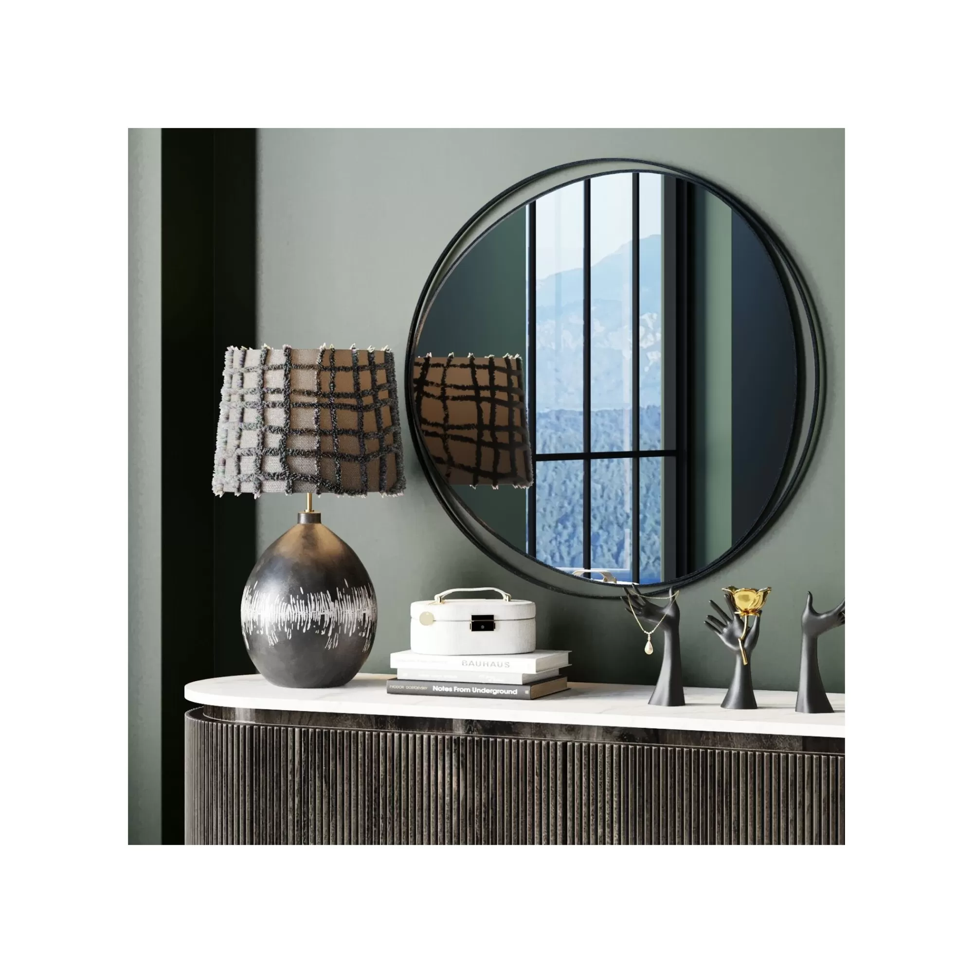 KARE Design Miroir Bonita Noir 80cm ^ Miroir