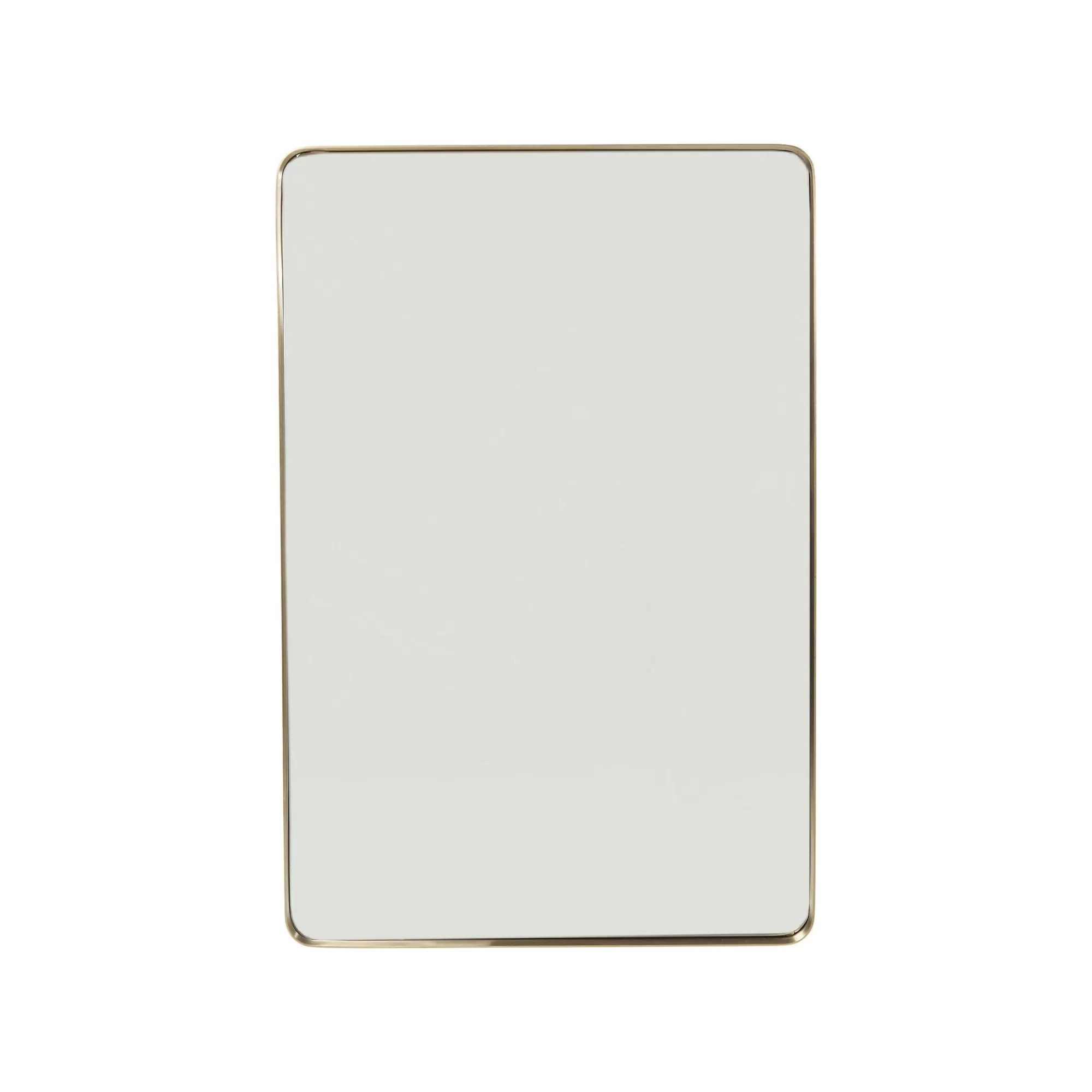 KARE Design Miroir Curve Rectangulaire Laiton 120x80cm ^ Miroir