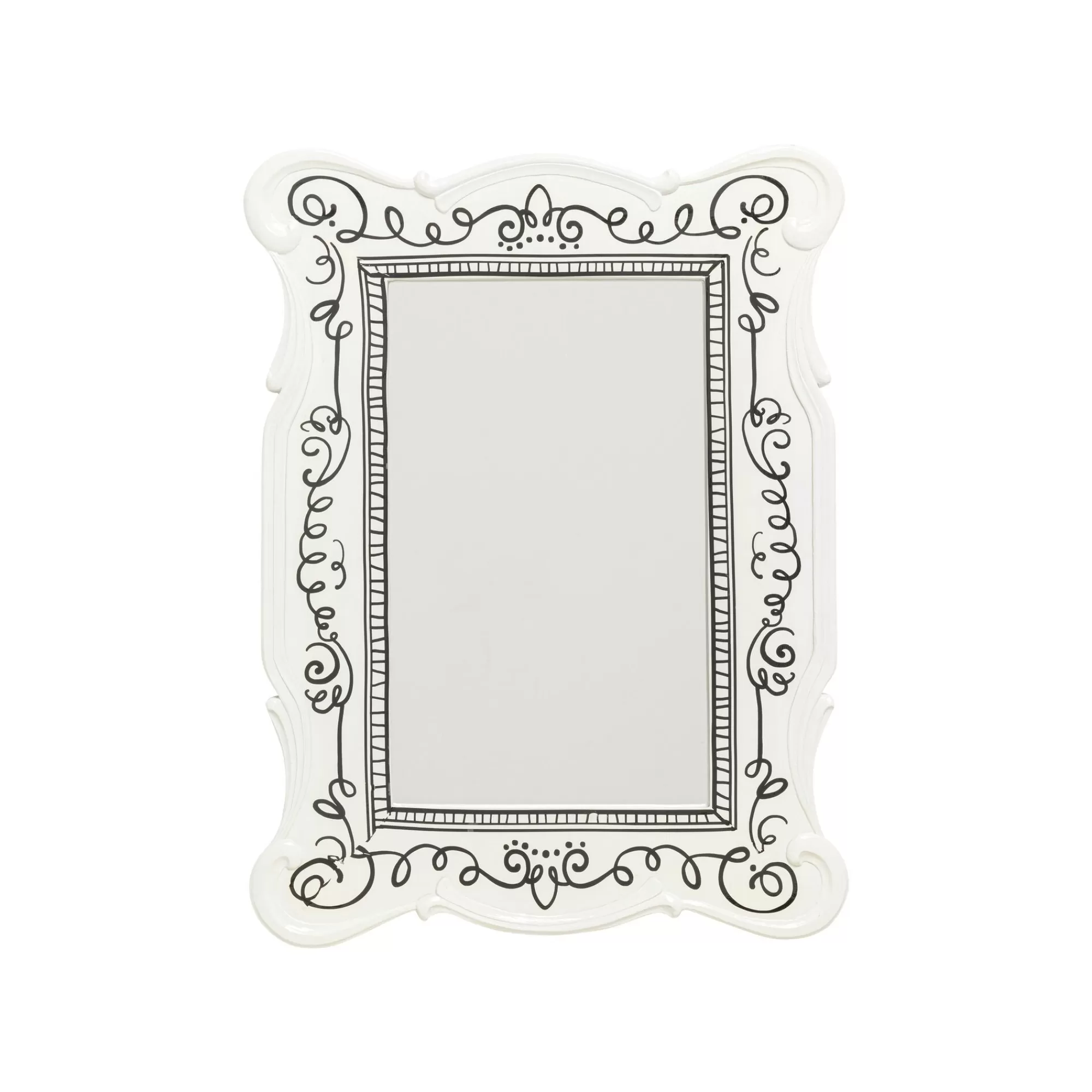 KARE Design Miroir Favola 67x50cm Blanc Et Noir ^ Miroir
