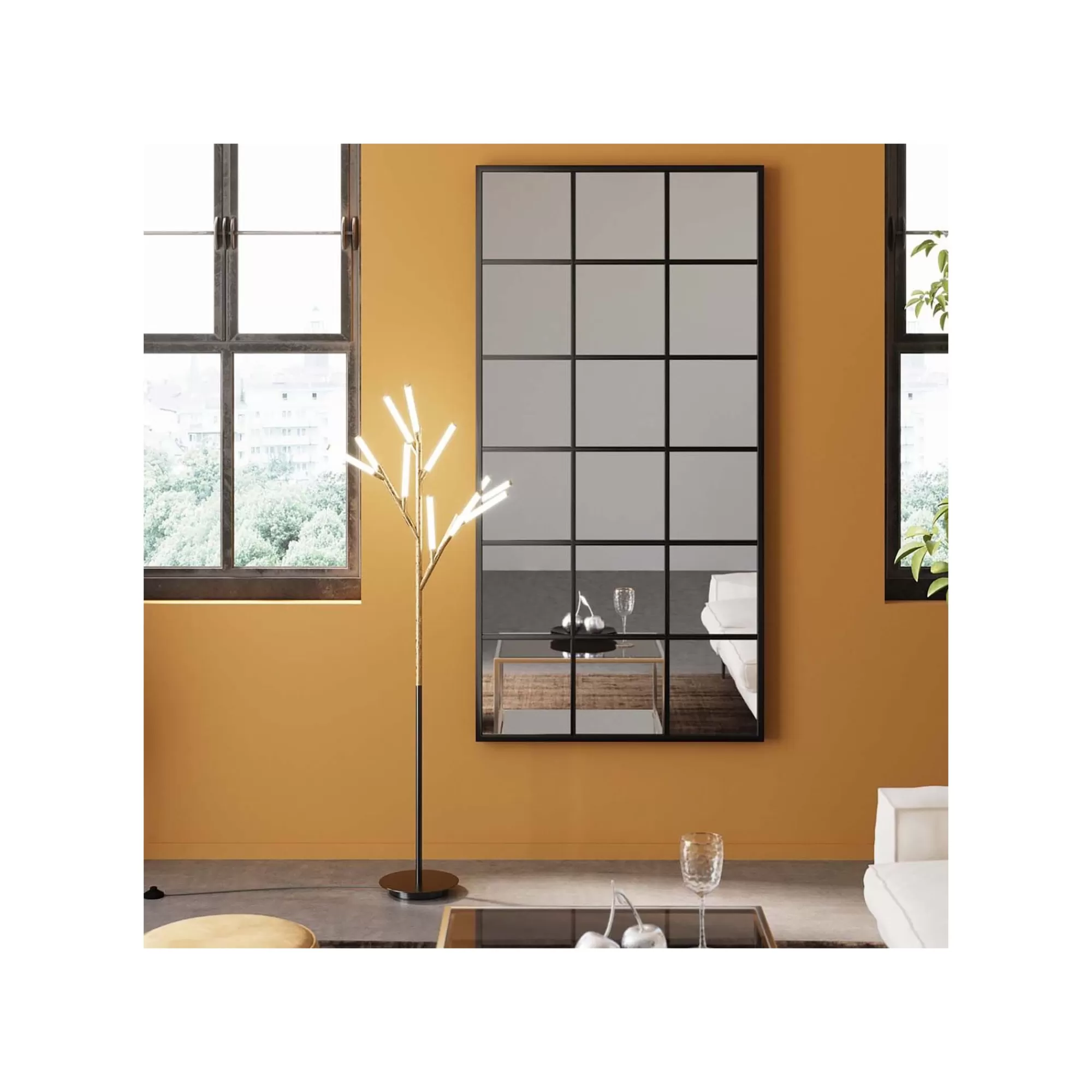 KARE Design Miroir Finestra Noir 180x90cm ^ Miroir