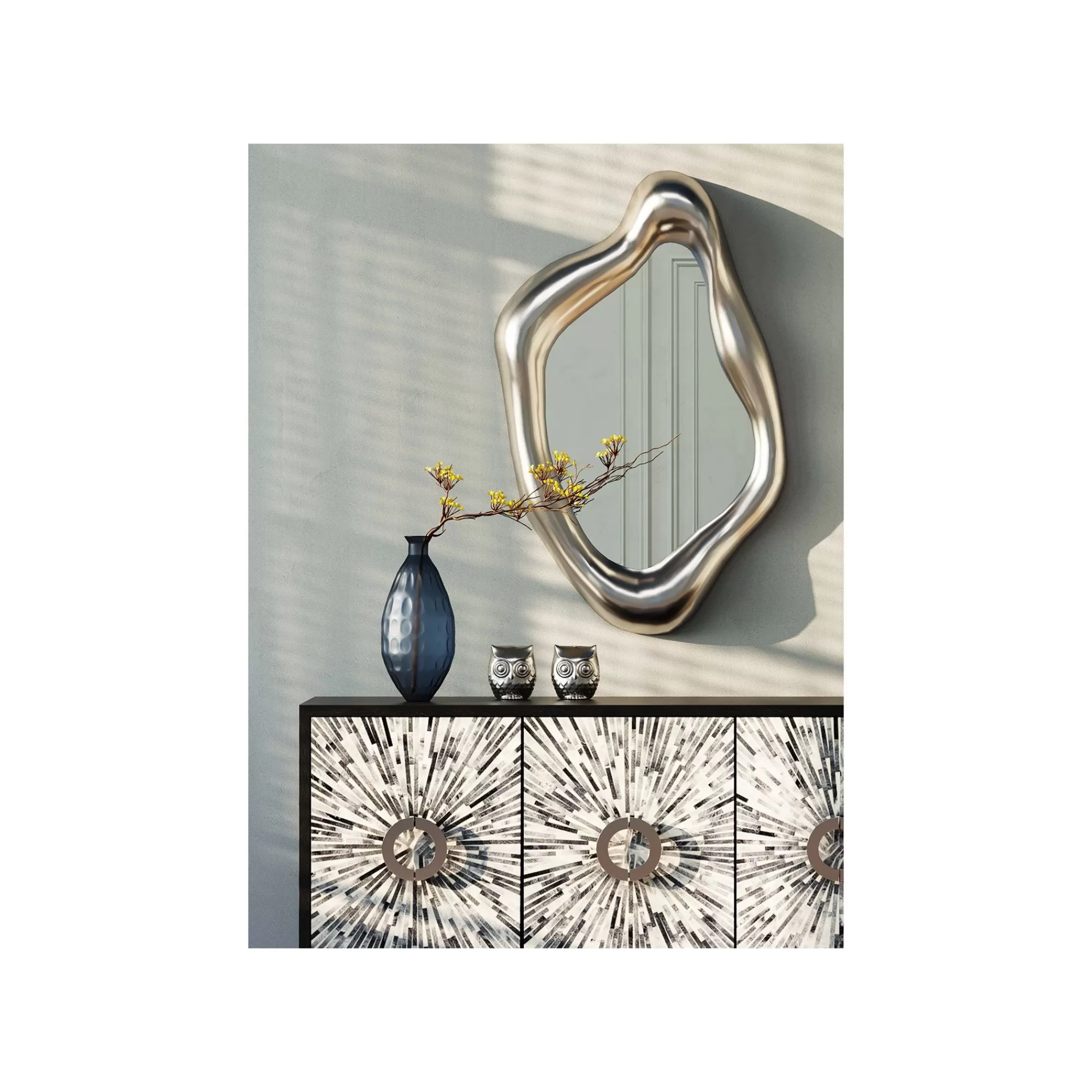 KARE Design Miroir Hologram 117x68cm Argenté ^ Miroir