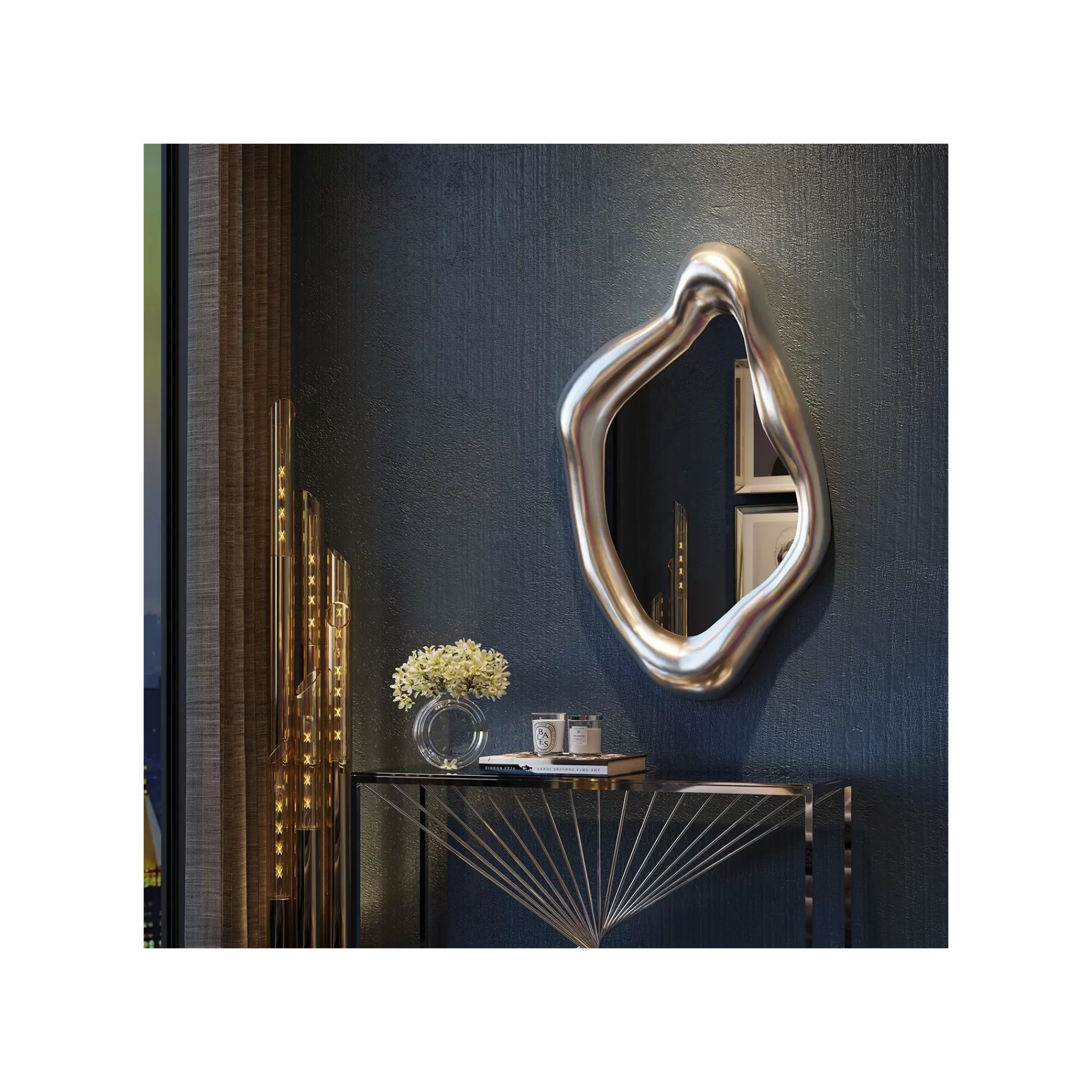 KARE Design Miroir Hologram 119x76cm Argenté ^ Miroir