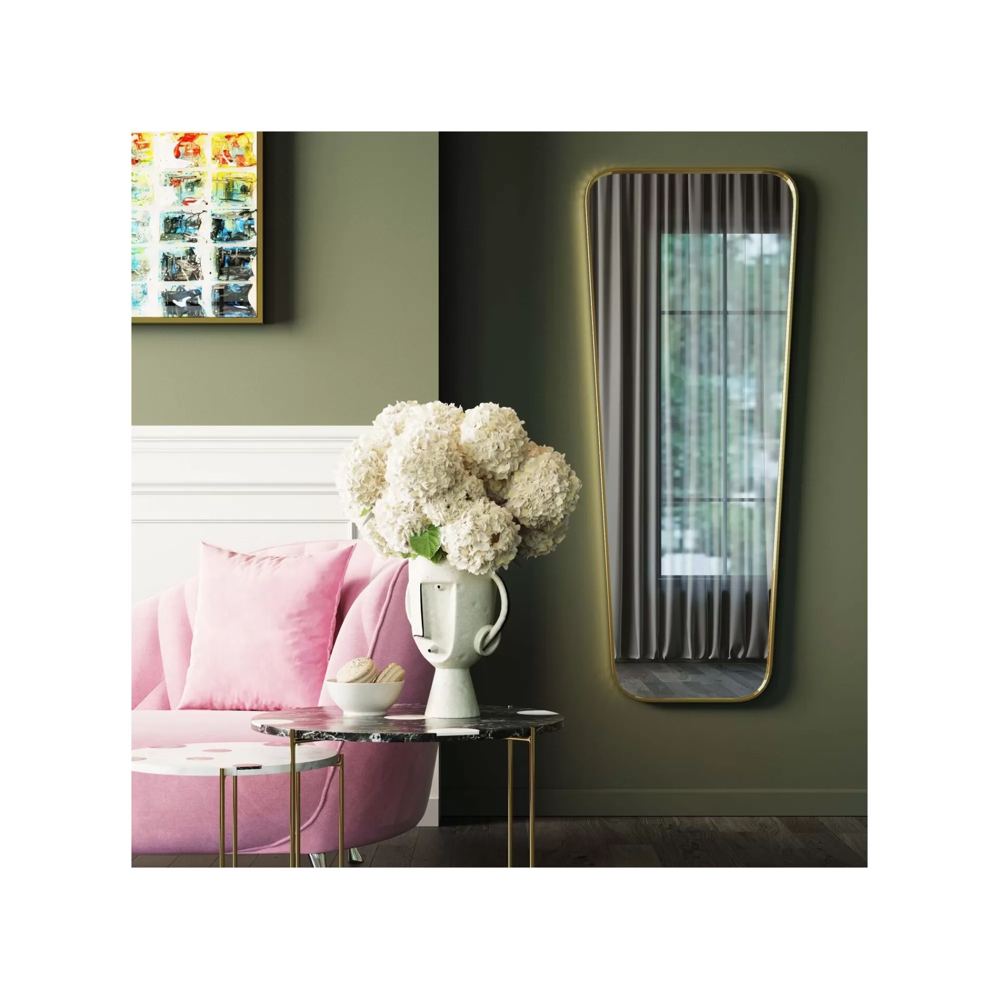 KARE Design Miroir Opera Doré 160x65cm ^ Miroir