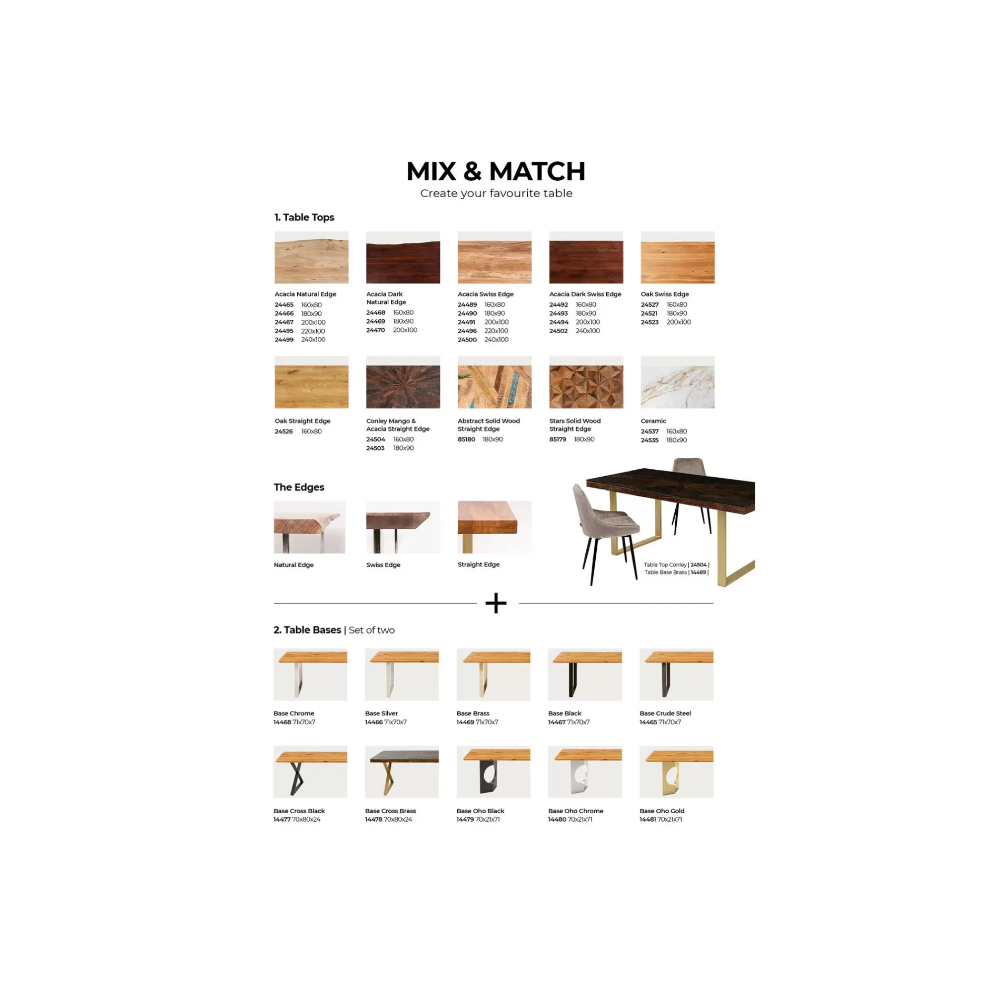 KARE Design Pieds De Table Tavola Acier Set De 2 ^ Table