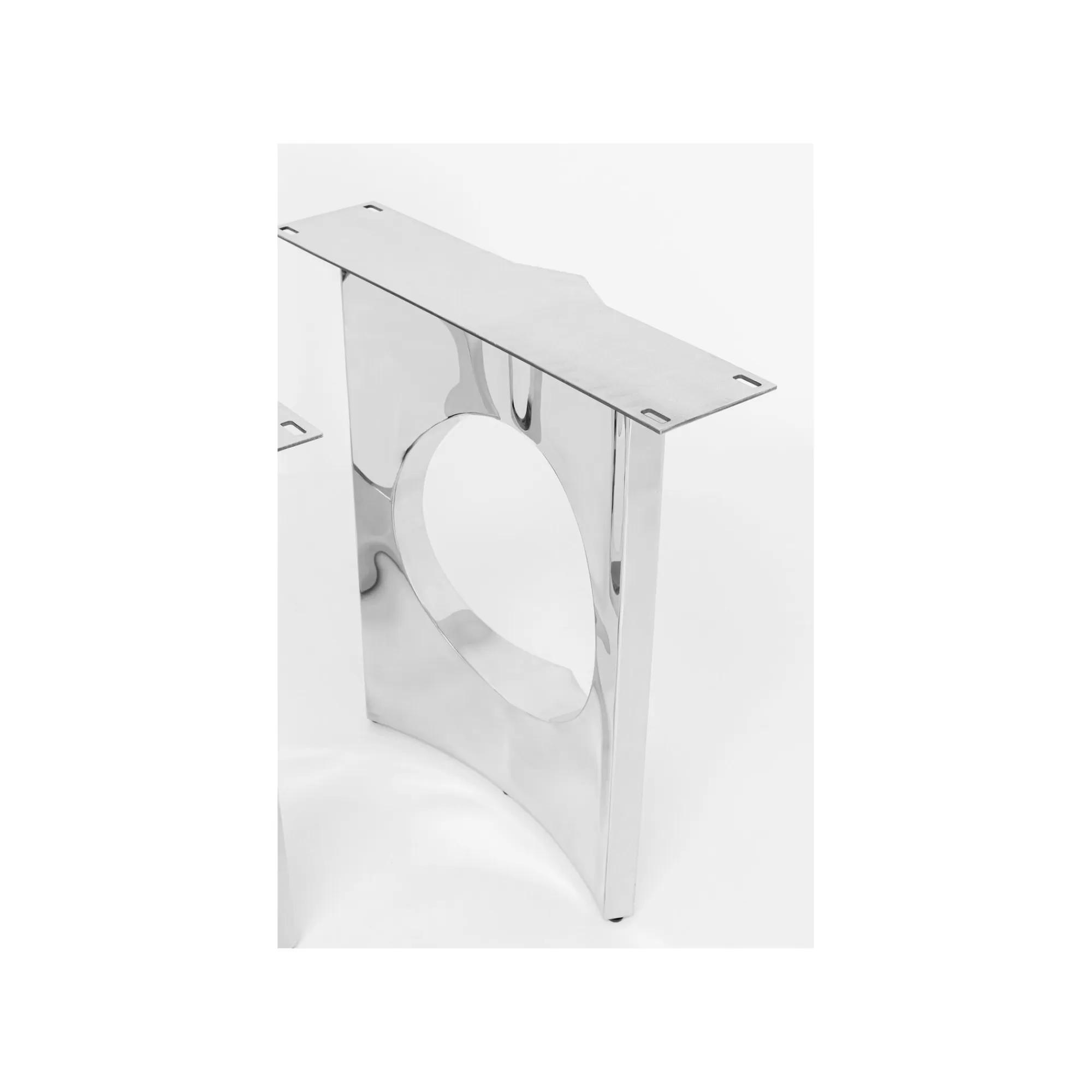 KARE Design Pieds De Table Tavola Oho Chromés Set De 2 ^ Table