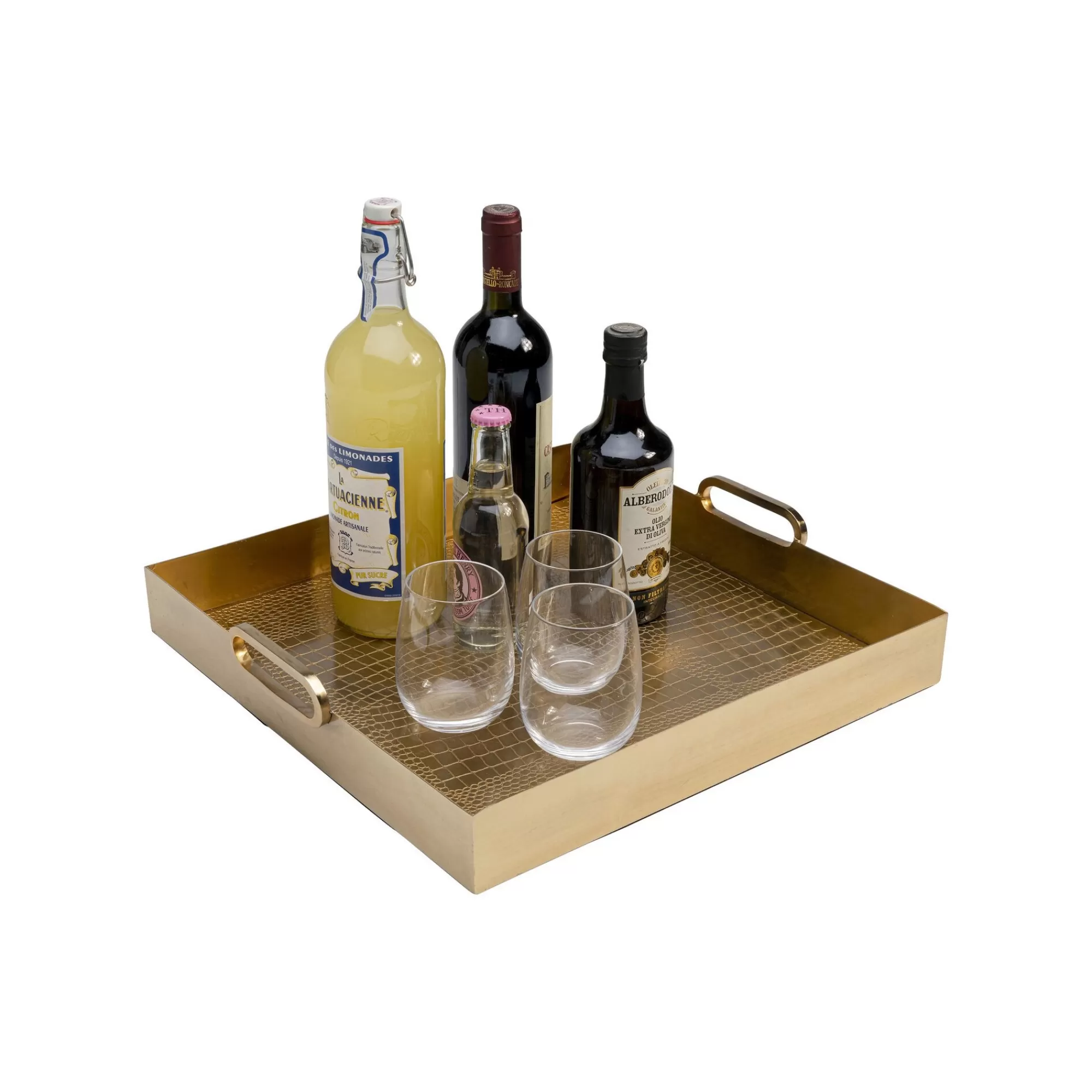 KARE Design Plateau Serpent Doré 42x41cm ^ Vaisselle
