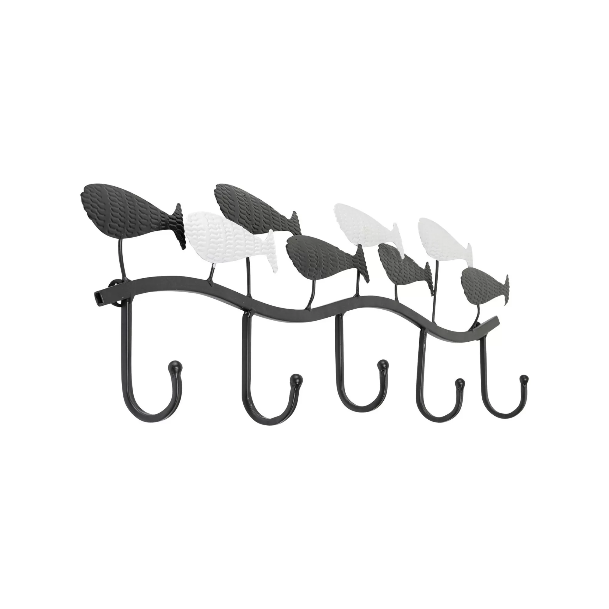 KARE Design Portemanteau Mural Poissons Noirs Et Blancs 62cm ^ Portemanteau