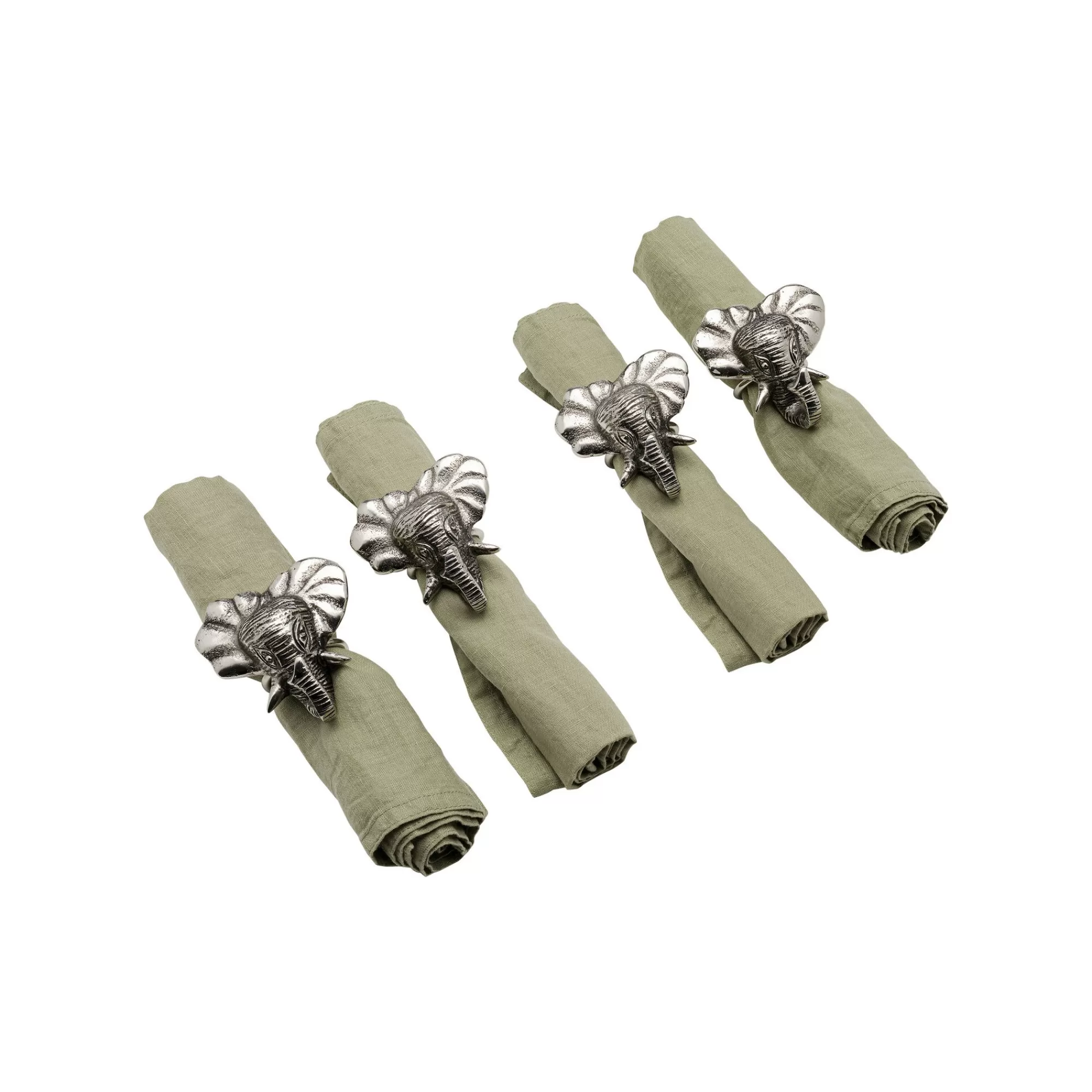 KARE Design Ronds De Serviette éléphant Set De 4 ^ Vaisselle