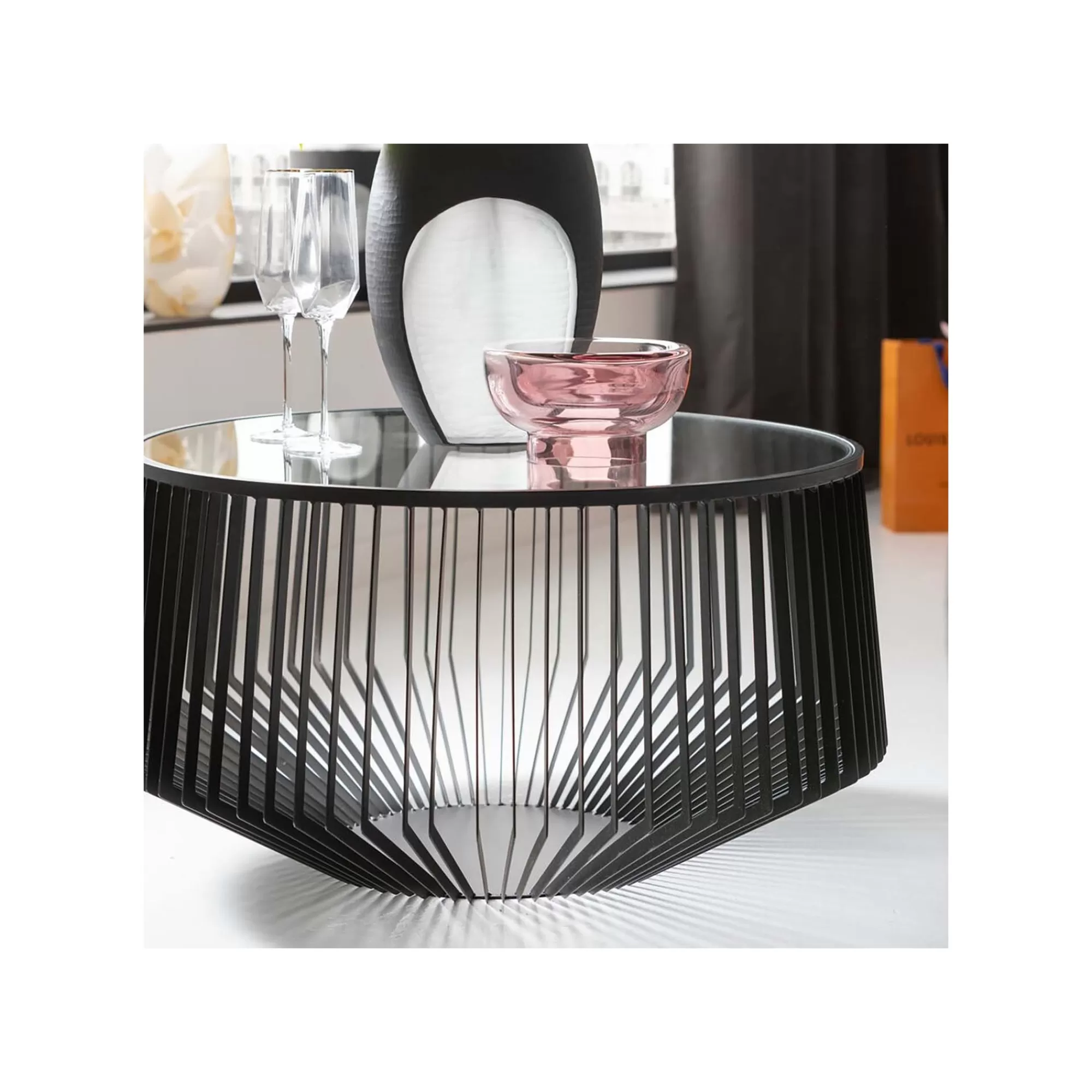 KARE Design Table Basse Corinne 80cm Noire ^ Table Basse