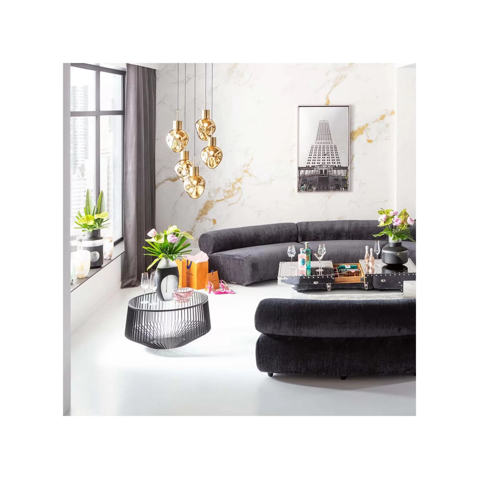 KARE Design Table Basse Corinne 80cm Noire ^ Table Basse