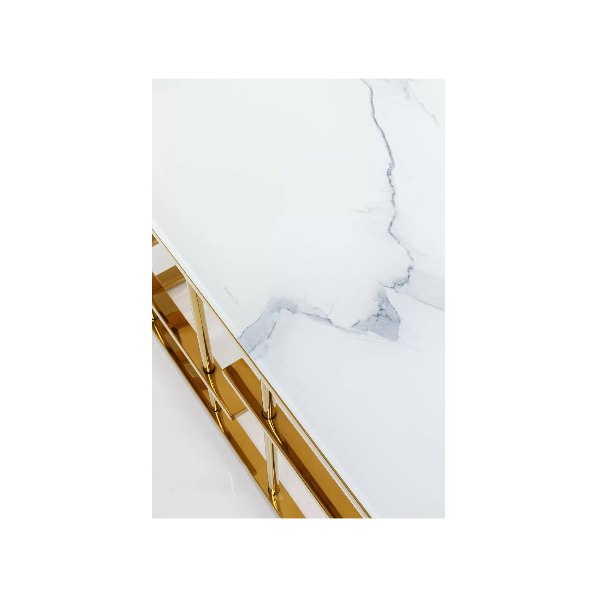 KARE Design Table Basse Rome 130x70cm Blanc Et Or ^ Table Basse