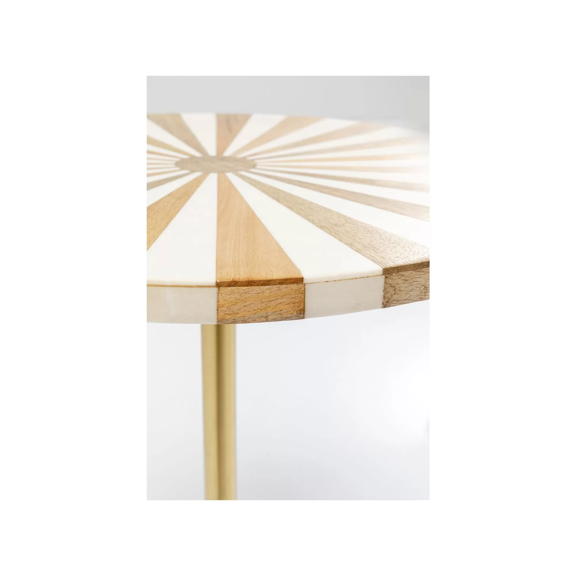 KARE Design Table D'appoint Domero Cirque 40cm Blanche Et Dorée ^ Table D'Appoint & De Chevet