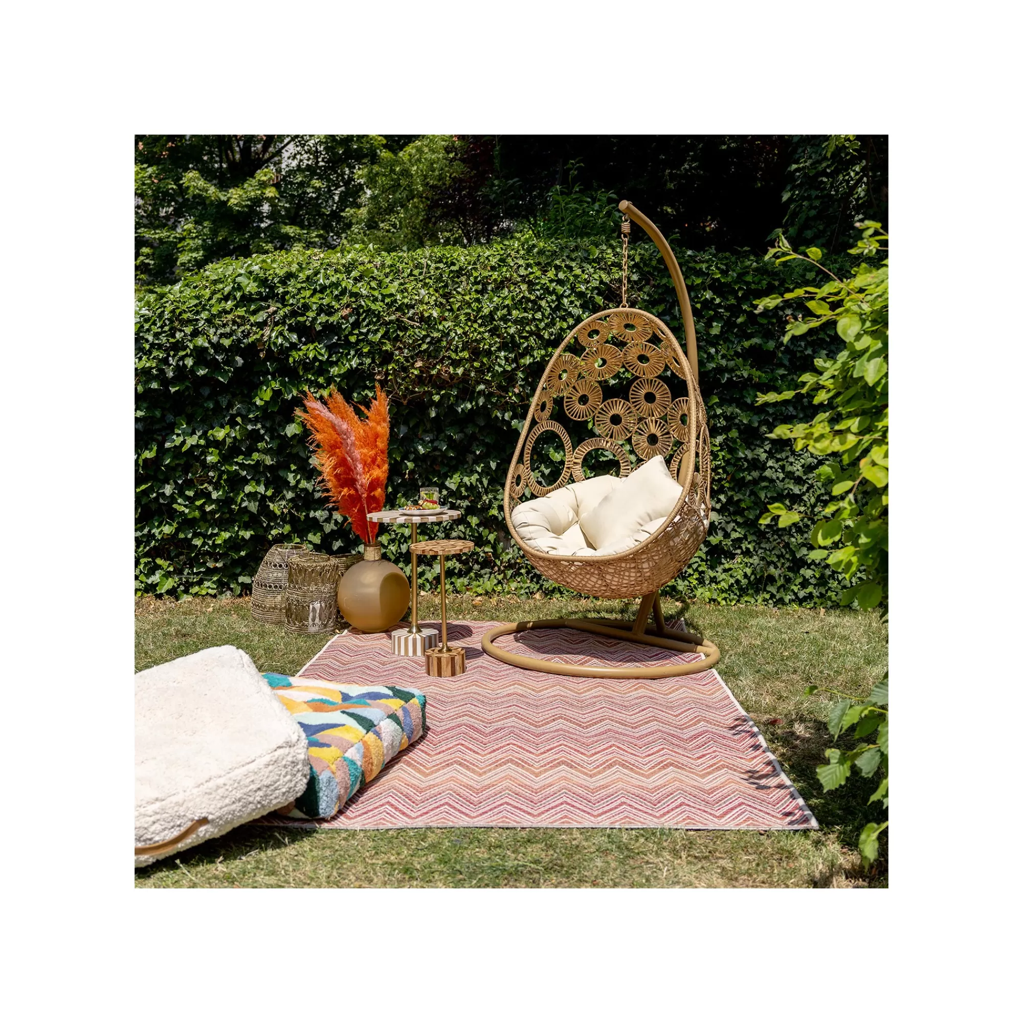 KARE Design Table D'appoint Domero Geo 25cm Marron Et Dorée ^ Table D'Appoint & De Chevet