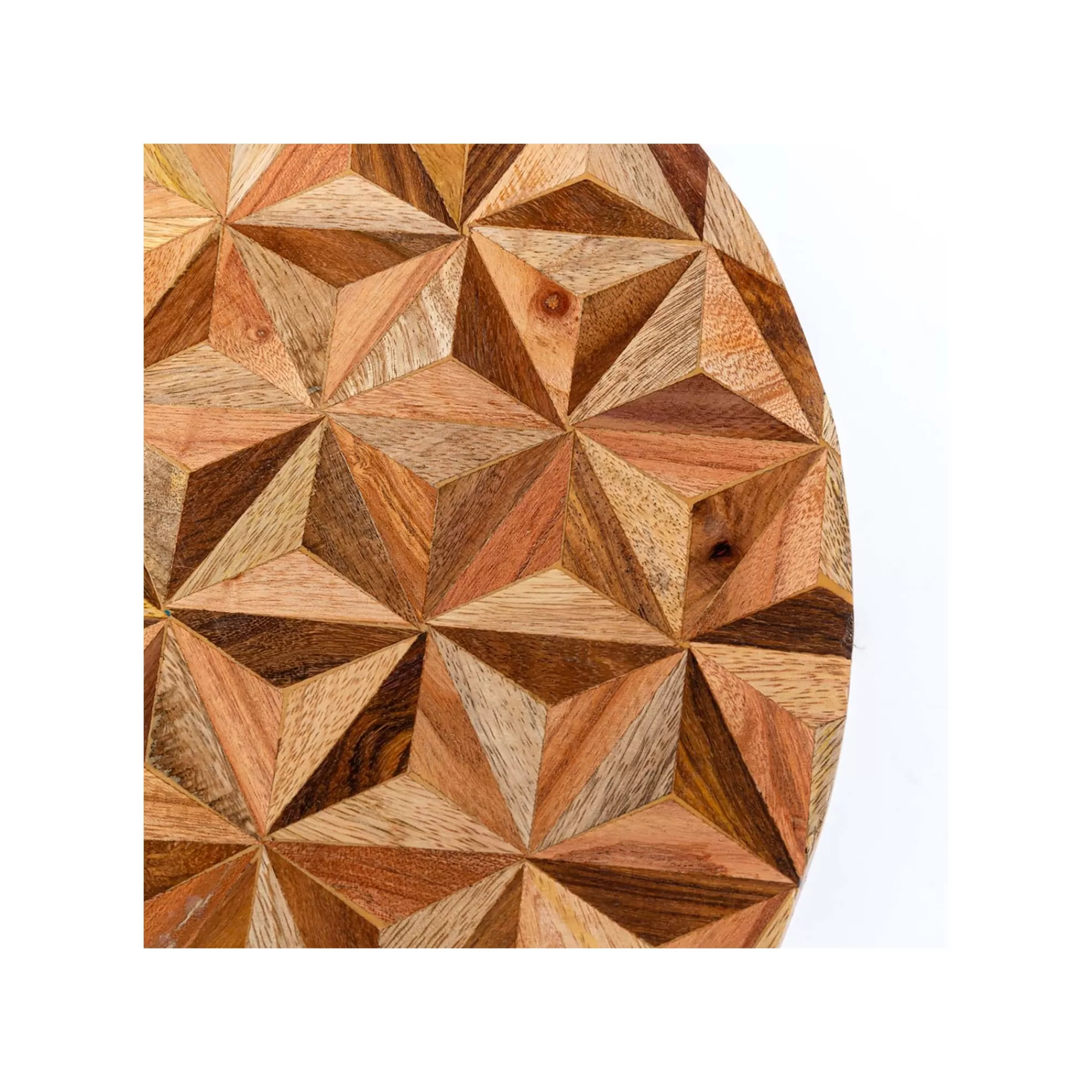 KARE Design Table D'appoint Domero Geo 40cm Marron Et Dorée ^ Table D'Appoint & De Chevet