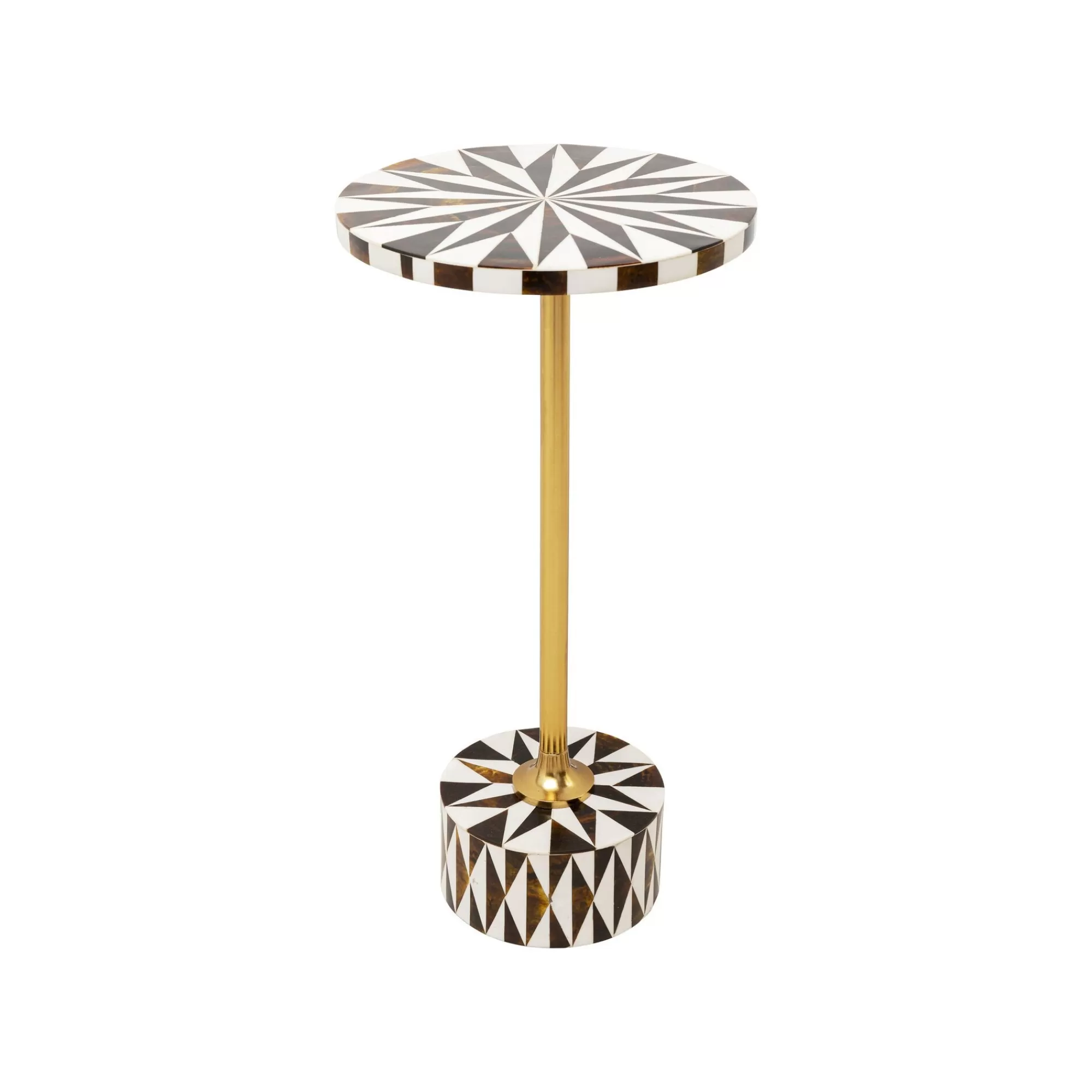 KARE Design Table D'appoint Domero Star 25cm Marron Et Blanche ^ Table D'Appoint & De Chevet