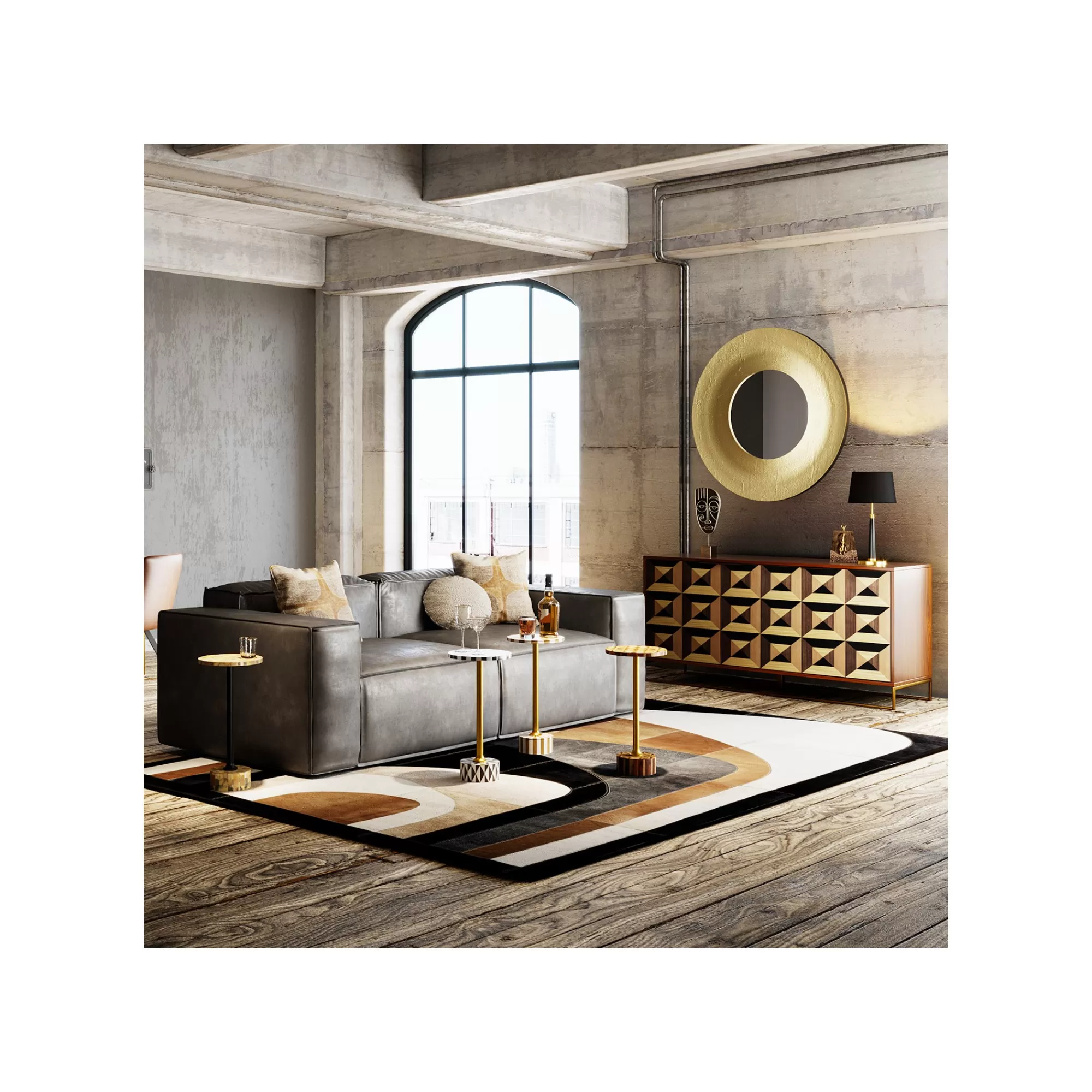 KARE Design Table D'appoint Domero Star 25cm Marron Et Blanche ^ Table D'Appoint & De Chevet