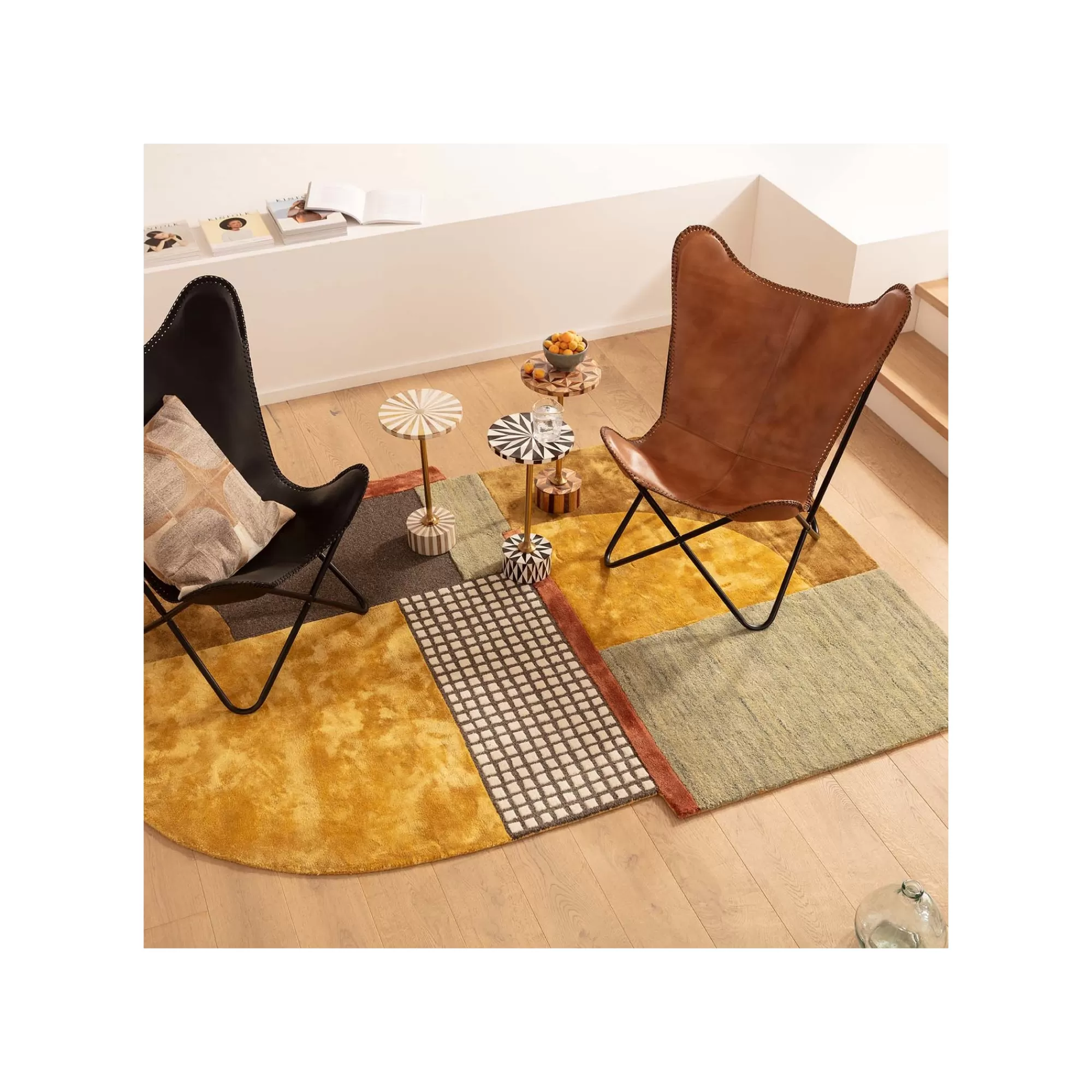 KARE Design Table D'appoint Domero Star 25cm Marron Et Blanche ^ Table D'Appoint & De Chevet