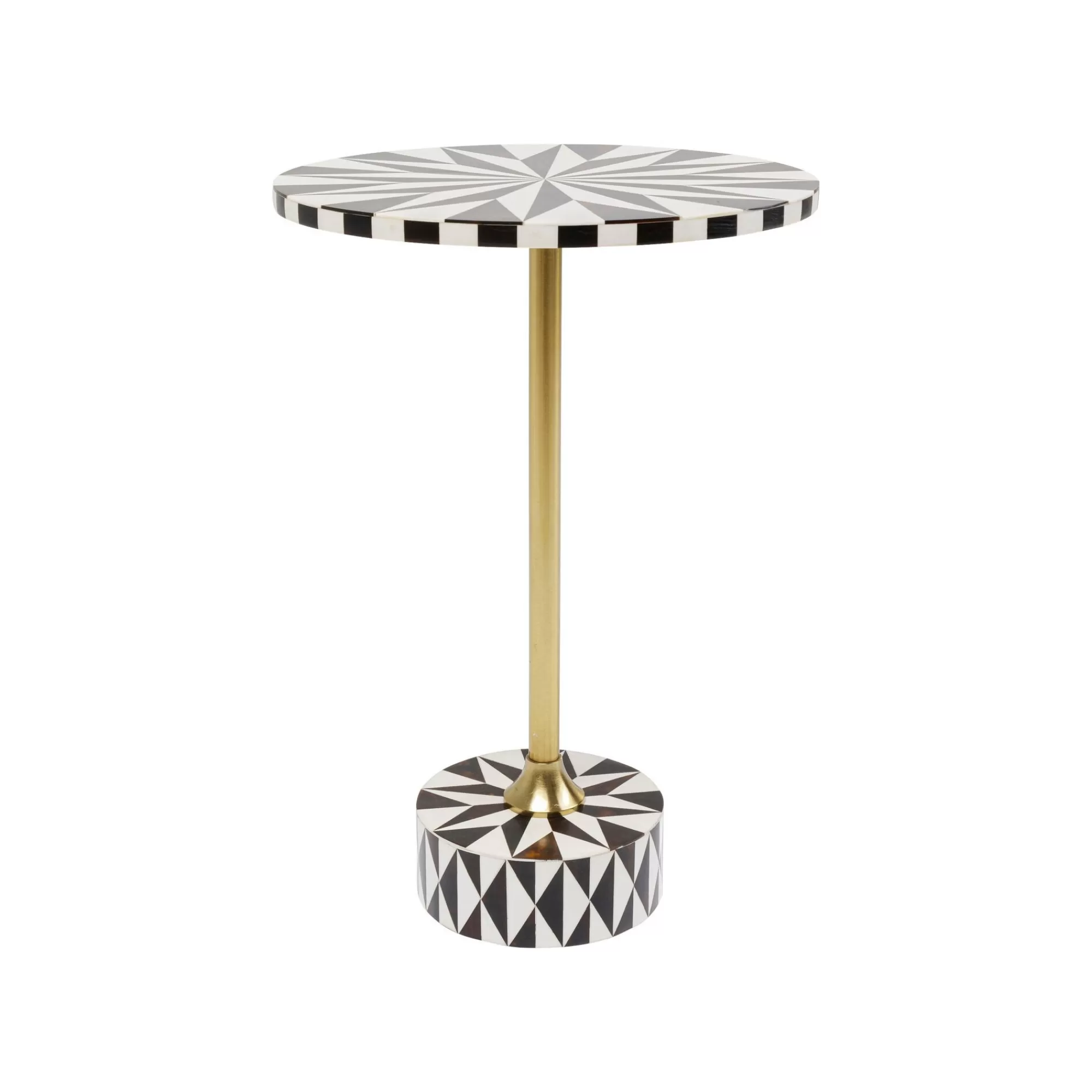 KARE Design Table D'appoint Domero Star 40cm Marron Et Blanche ^ Table D'Appoint & De Chevet