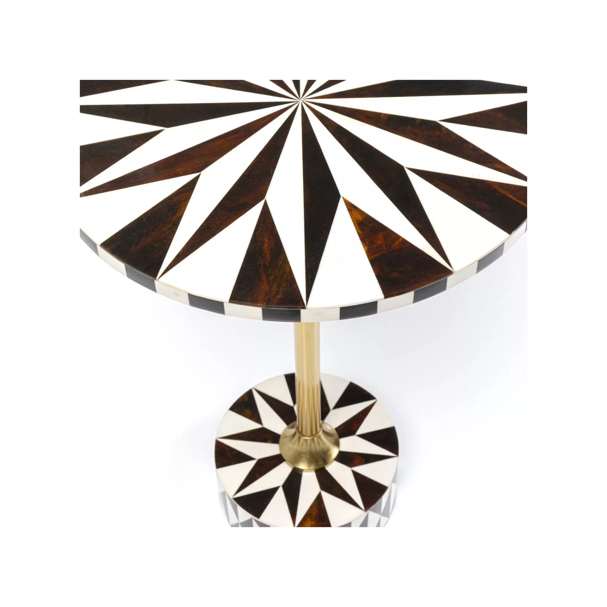 KARE Design Table D'appoint Domero Star 40cm Marron Et Blanche ^ Table D'Appoint & De Chevet
