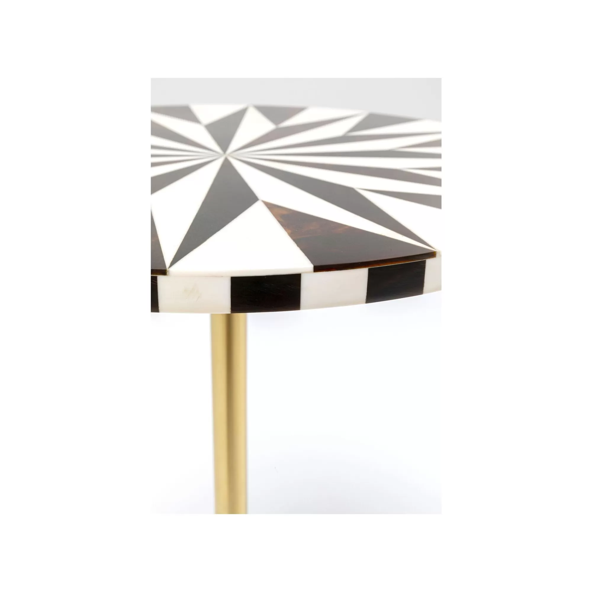 KARE Design Table D'appoint Domero Star 40cm Marron Et Blanche ^ Table D'Appoint & De Chevet