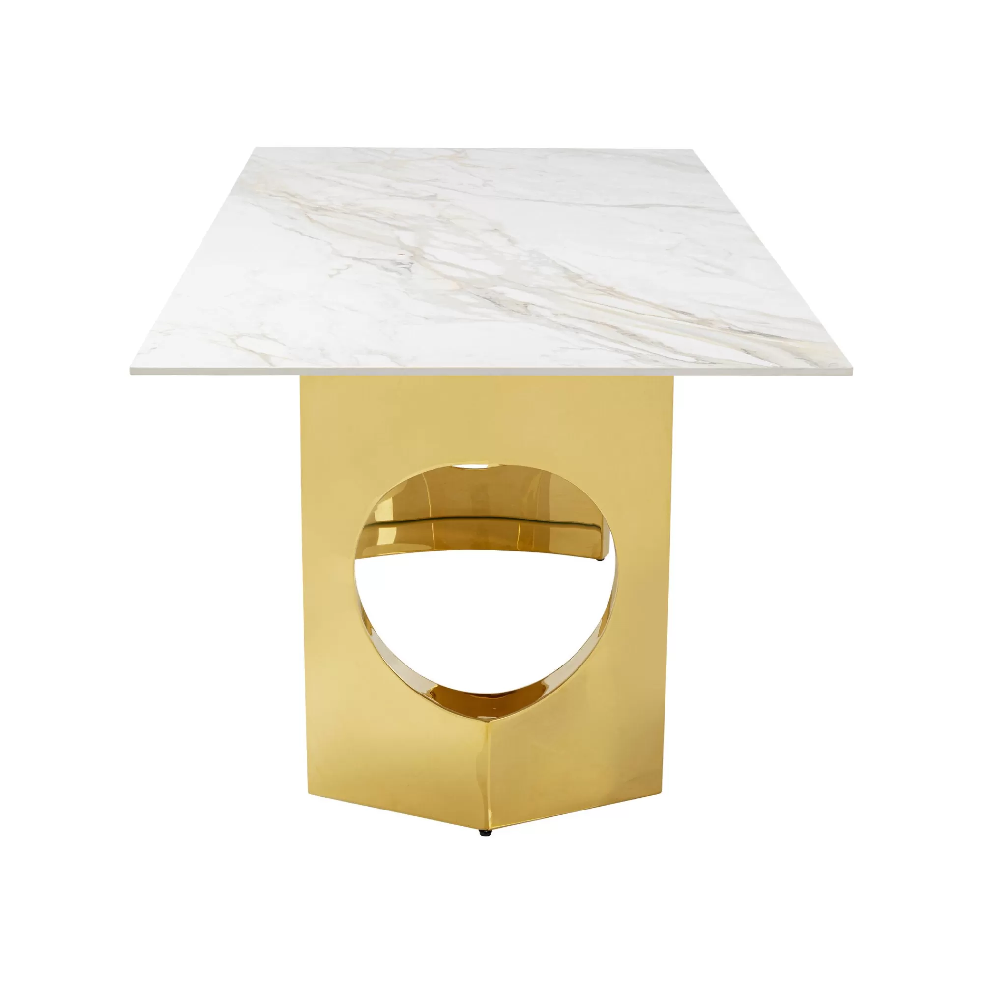 KARE Design Table Eternity Oho Blanche Et Dorée 180x90cm ^ Table