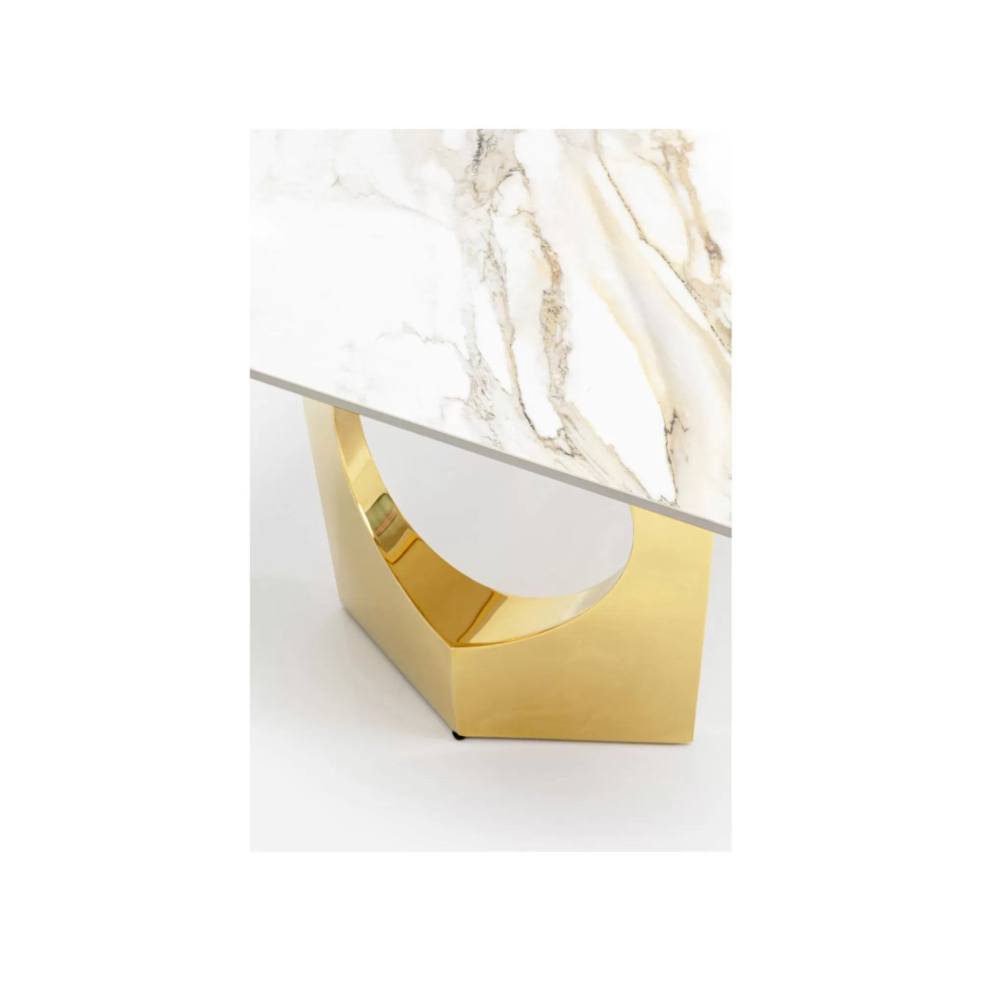 KARE Design Table Eternity Oho Blanche Et Dorée 180x90cm ^ Table