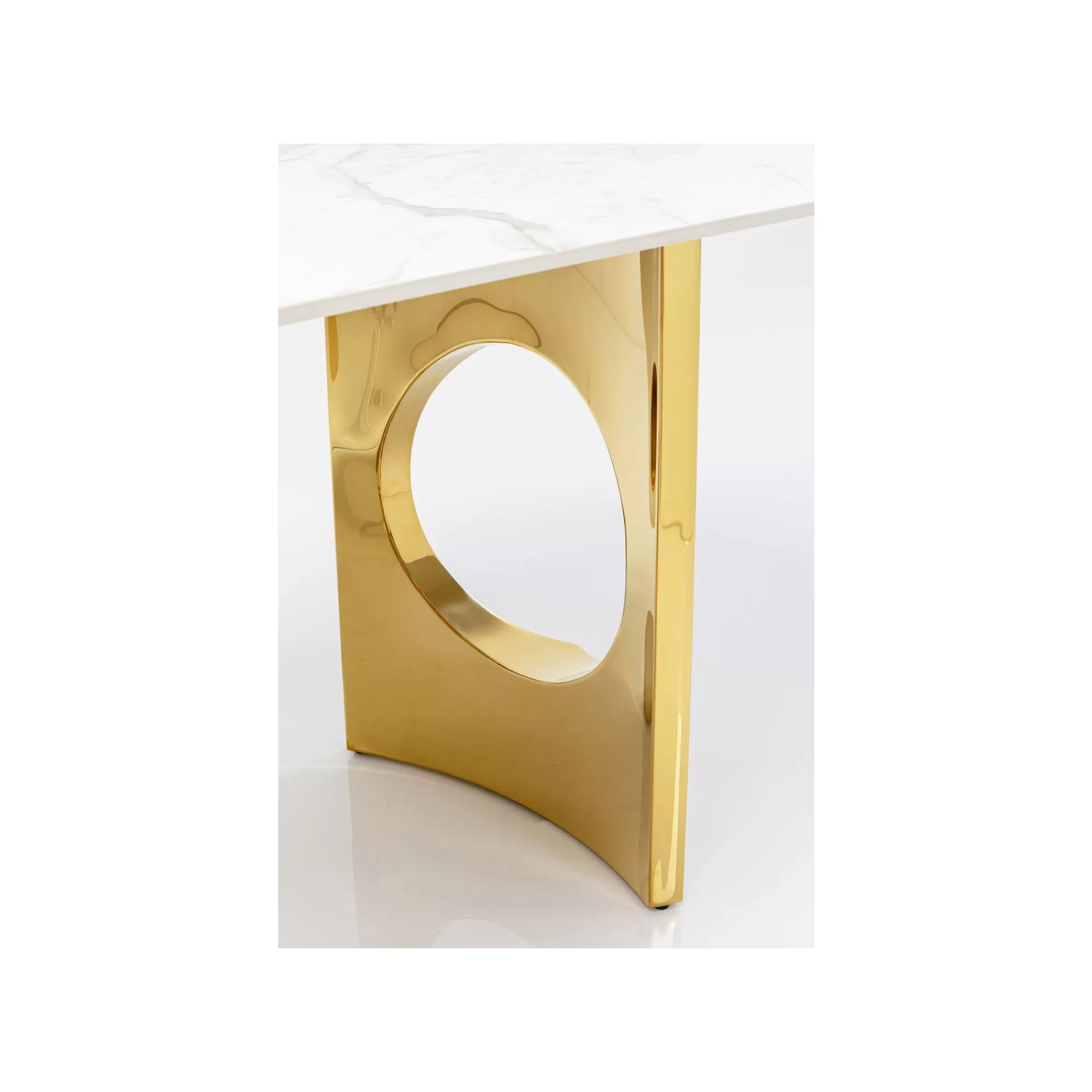 KARE Design Table Eternity Oho Blanche Et Dorée 180x90cm ^ Table