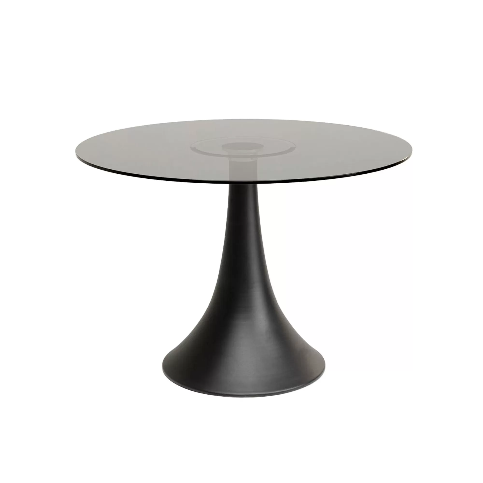 KARE Design Table Grande Possibilita 110cm Noire Et Verre Fumé ^ Table