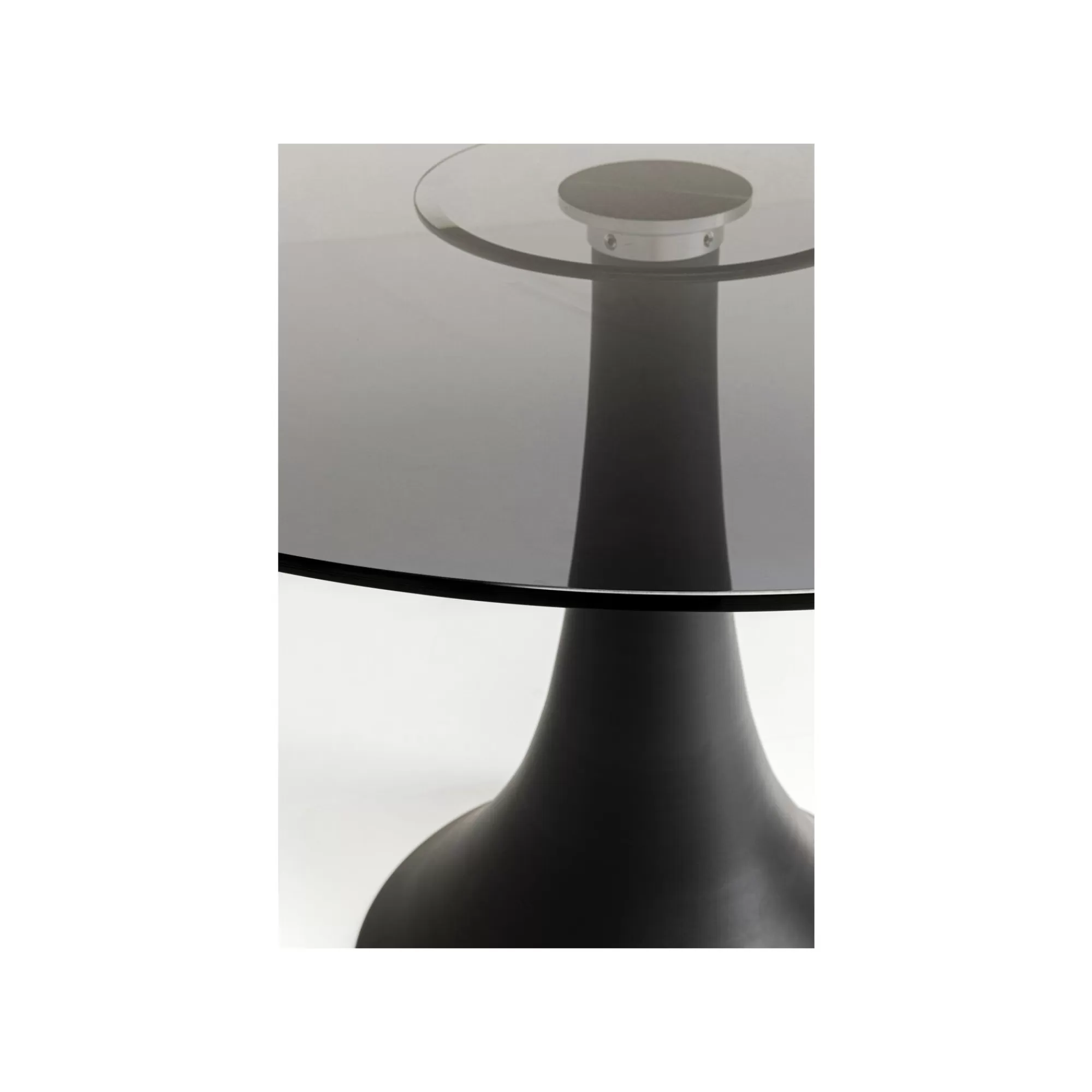 KARE Design Table Grande Possibilita 110cm Noire Et Verre Fumé ^ Table