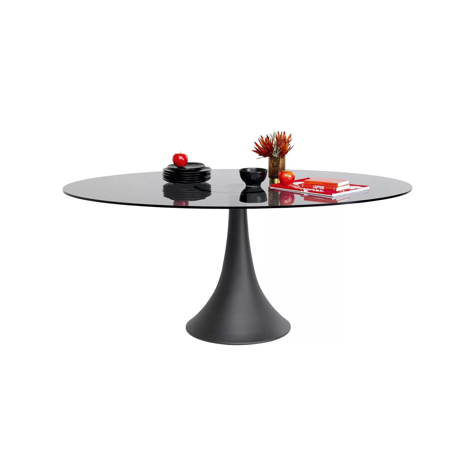 KARE Design Table Grande Possibilita 180x120cm Noire Et Verre Fumé ^ Table
