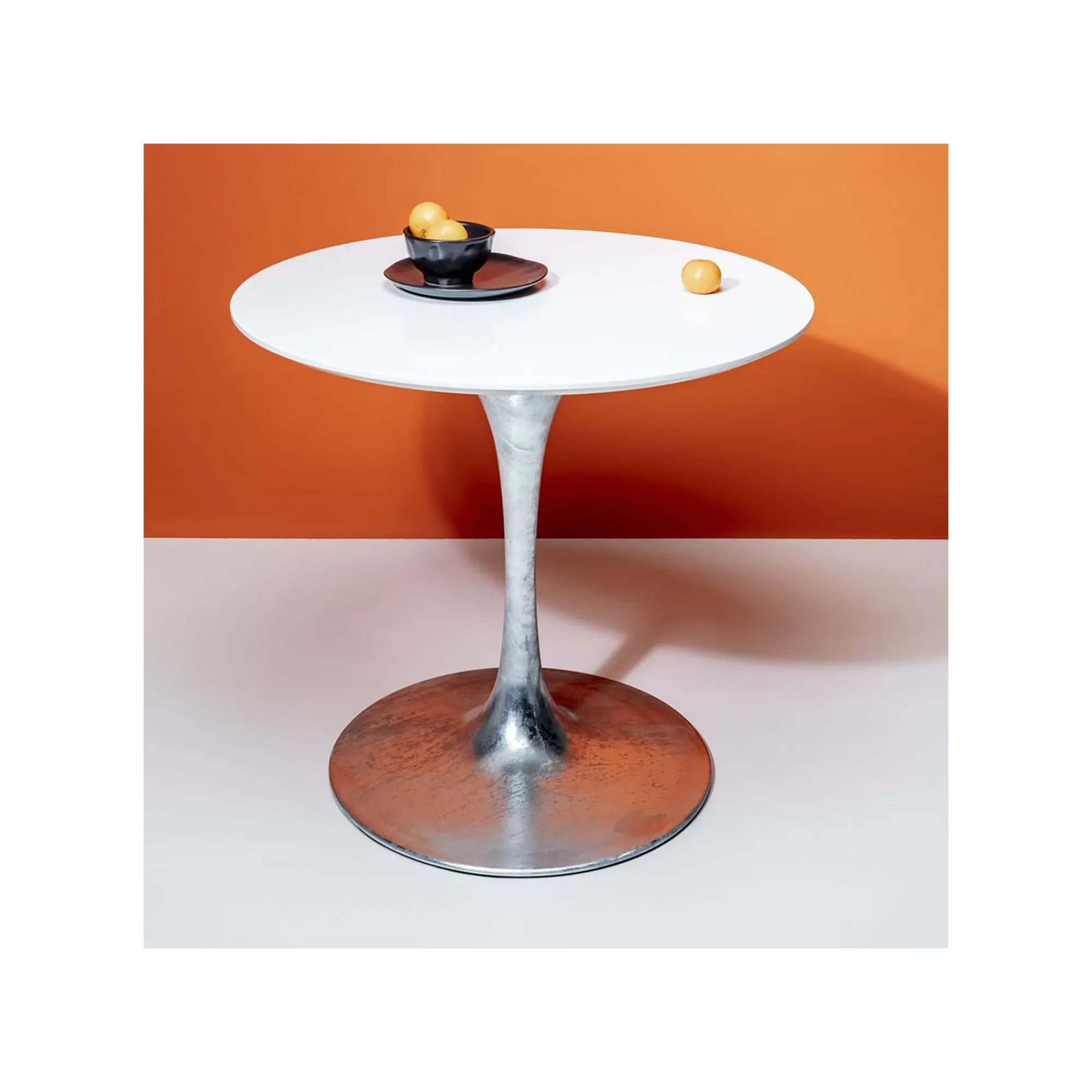 KARE Design Table Invitation 90cm Blanche & Zinc ^ Table