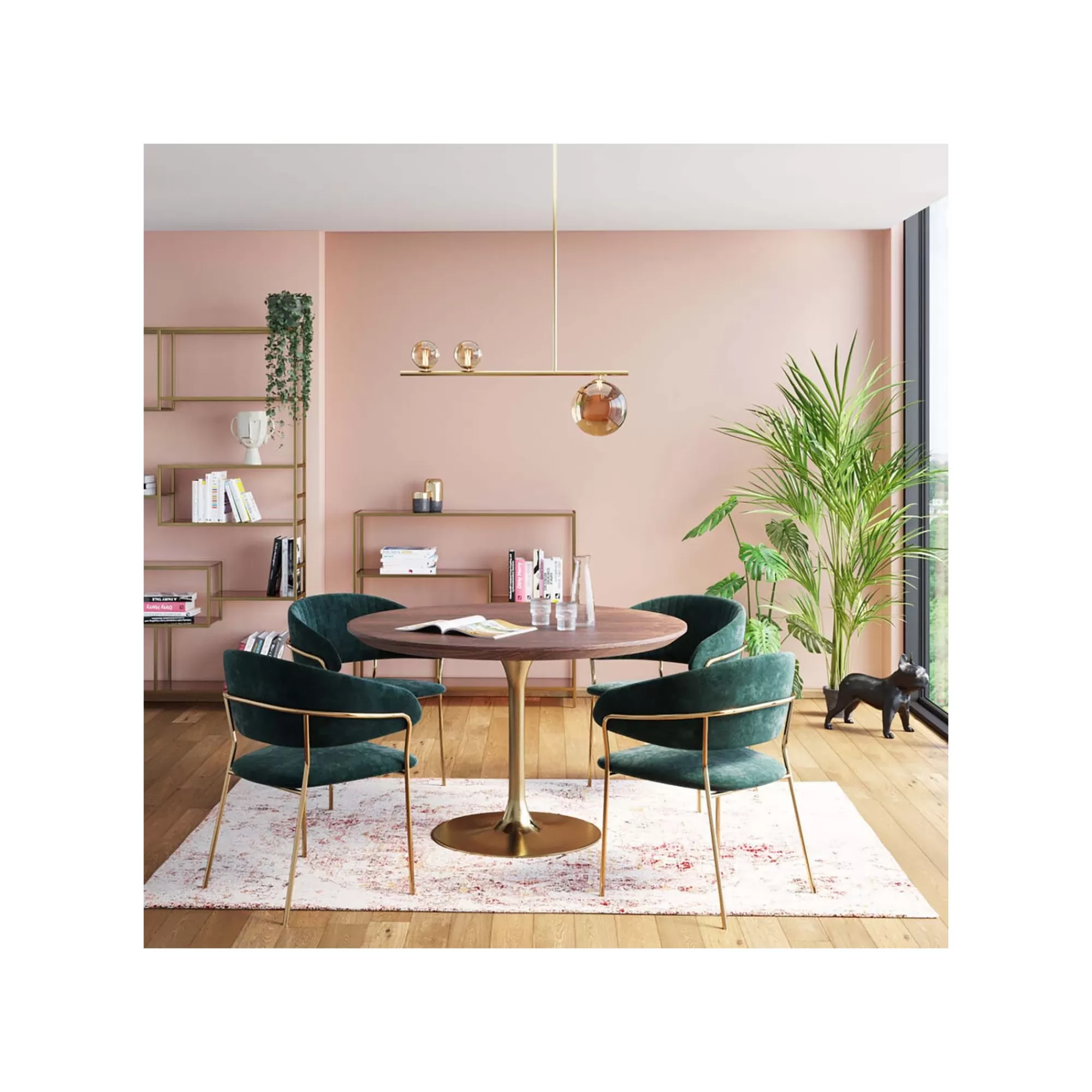 KARE Design Table Invitation Noyer & Dorée ^ Table