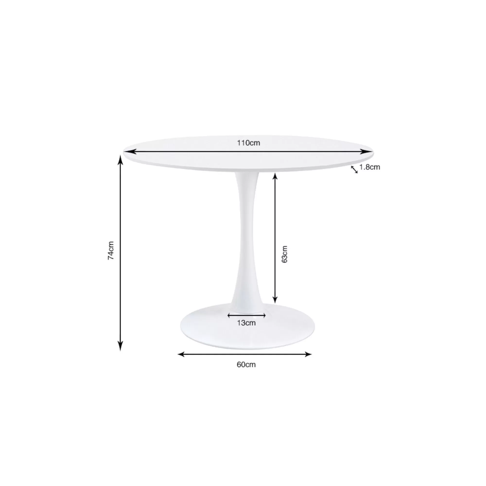 KARE Design Table Schickeria 110cm Effet Marbre Blanc Et Noire ^ Table