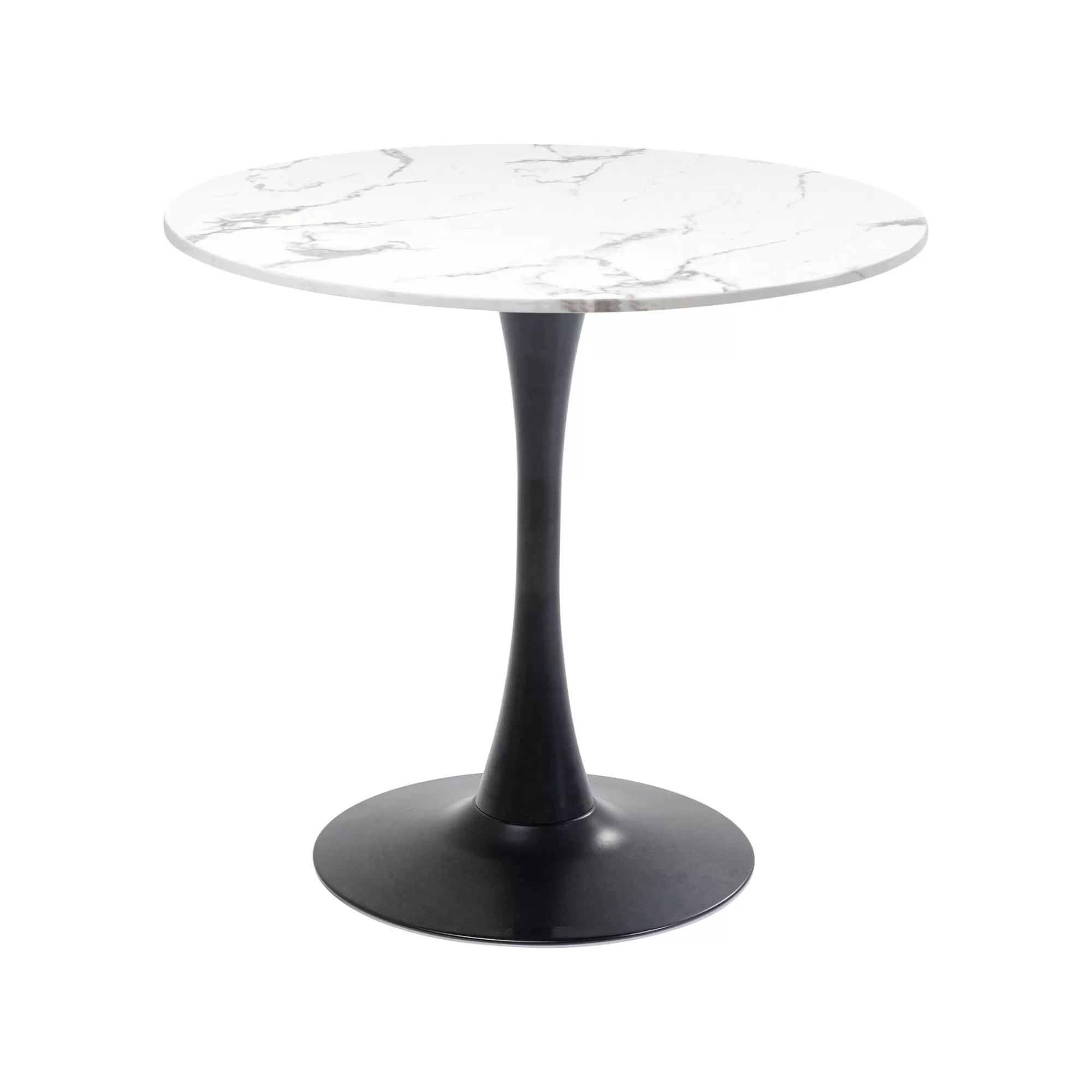 KARE Design Table Schickeria 80cm Effet Marbre Blanc Et Noire ^ Table