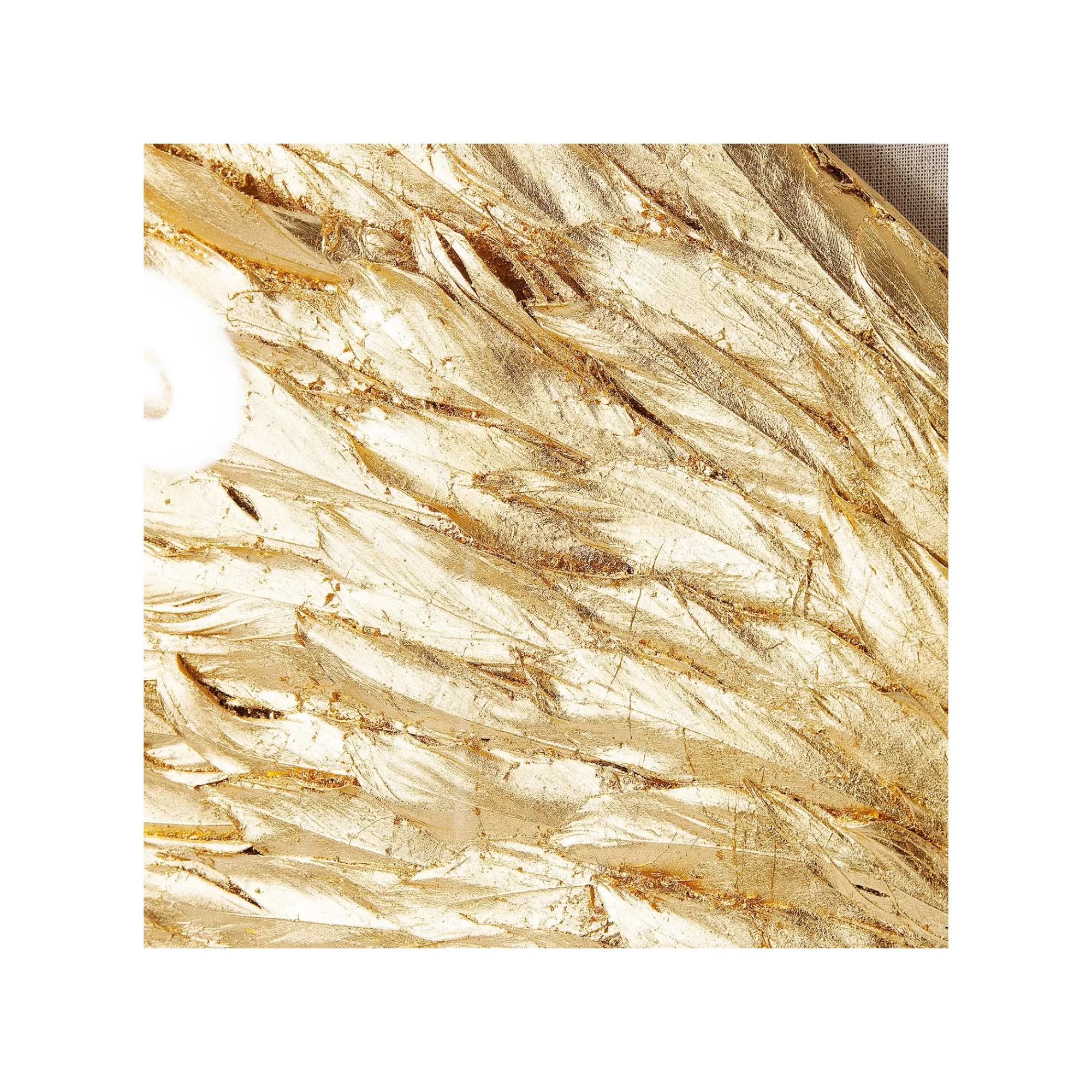 KARE Design Tableau 3D Ailes Blanches Et Dorées 120x120cm ^ Tableau