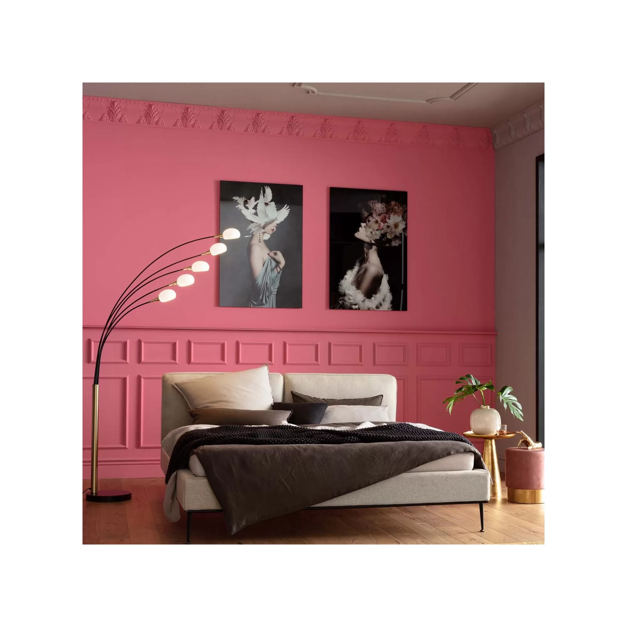 KARE Design Tableau En Verre Femme Fleurs Roses 80x120cm ^ Tableau