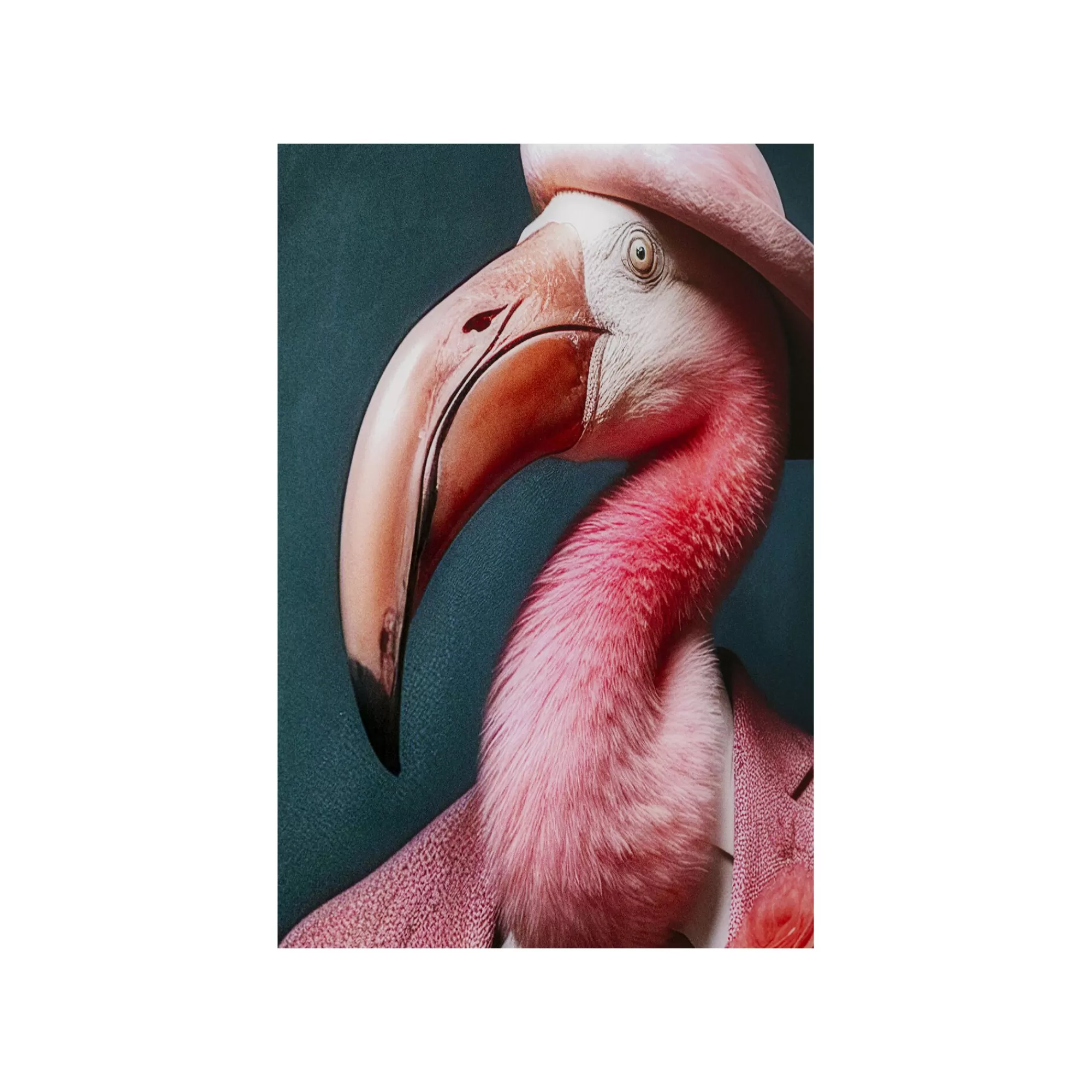 KARE Design Tableau En Verre Flamant Rose Costume 120x160cm ^ Tableau