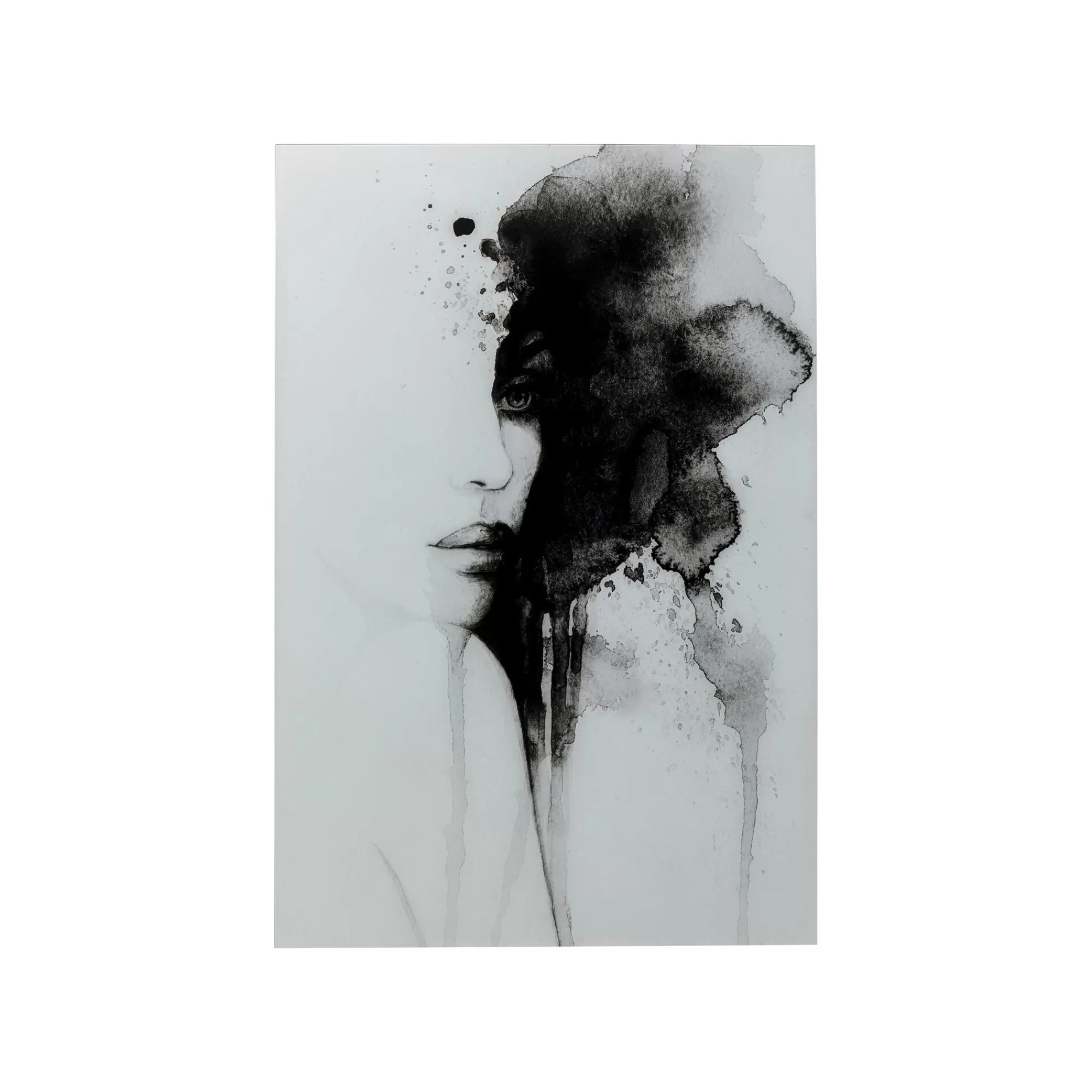 KARE Design Tableau En Verre Fumée Visage 100x150cm ^ Tableau