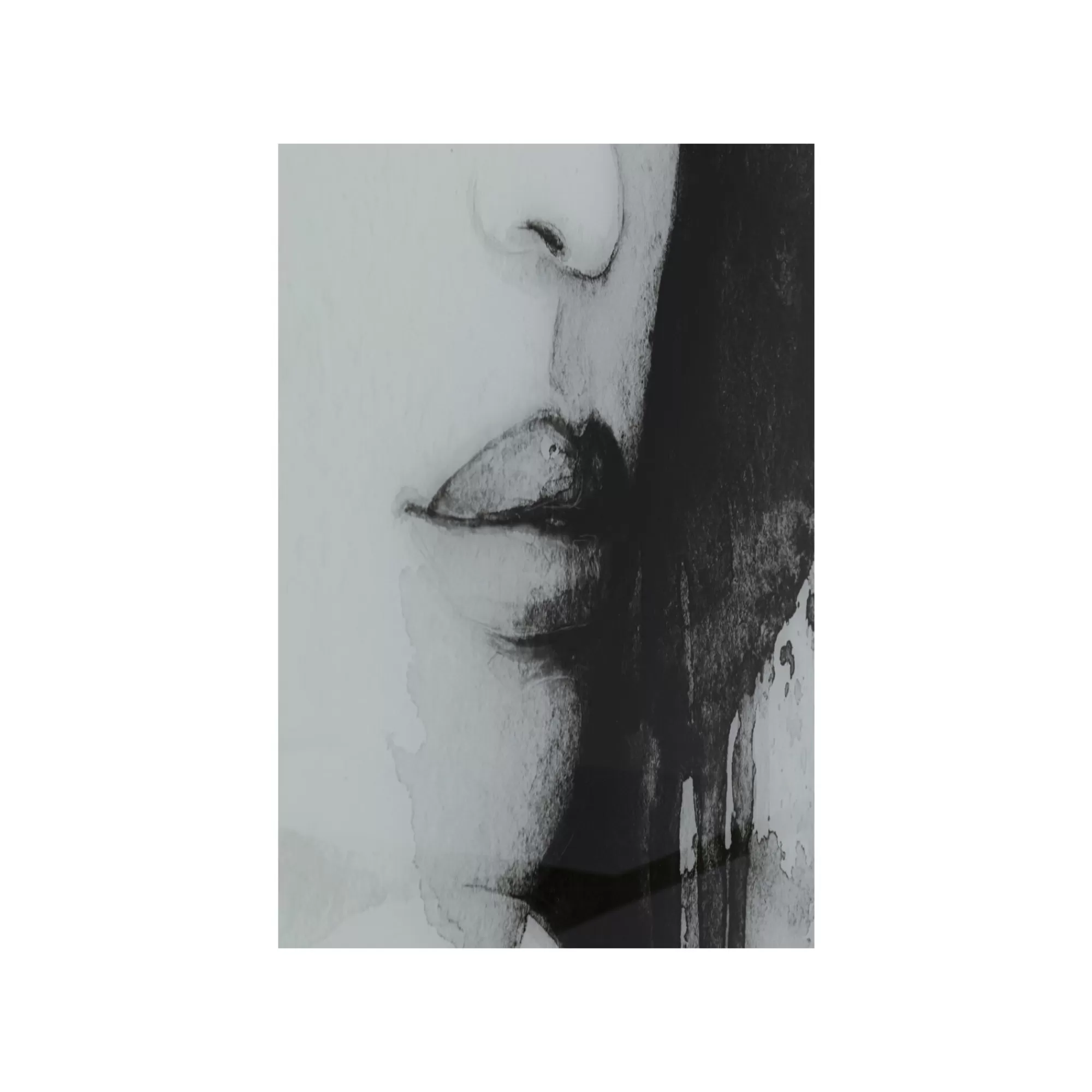 KARE Design Tableau En Verre Fumée Visage 100x150cm ^ Tableau
