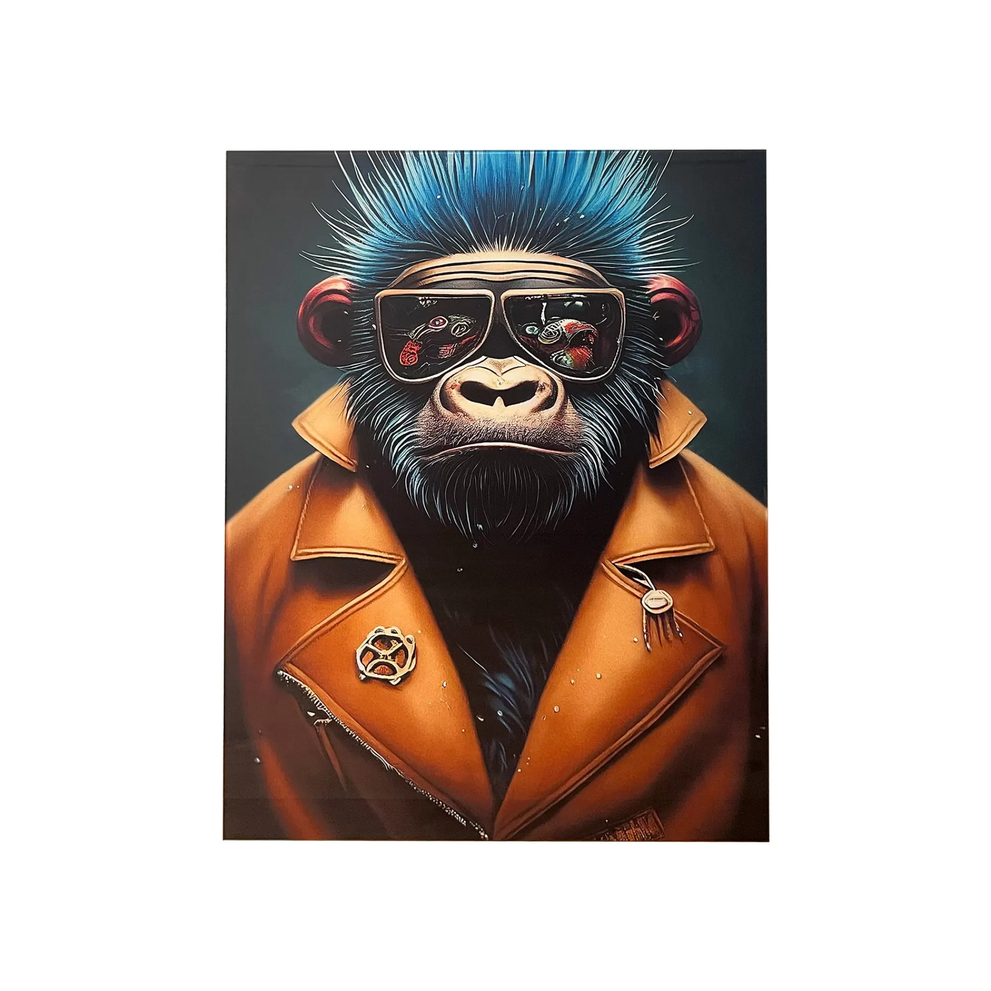 KARE Design Tableau En Verre Gorille Punk 60x80cm ^ Tableau