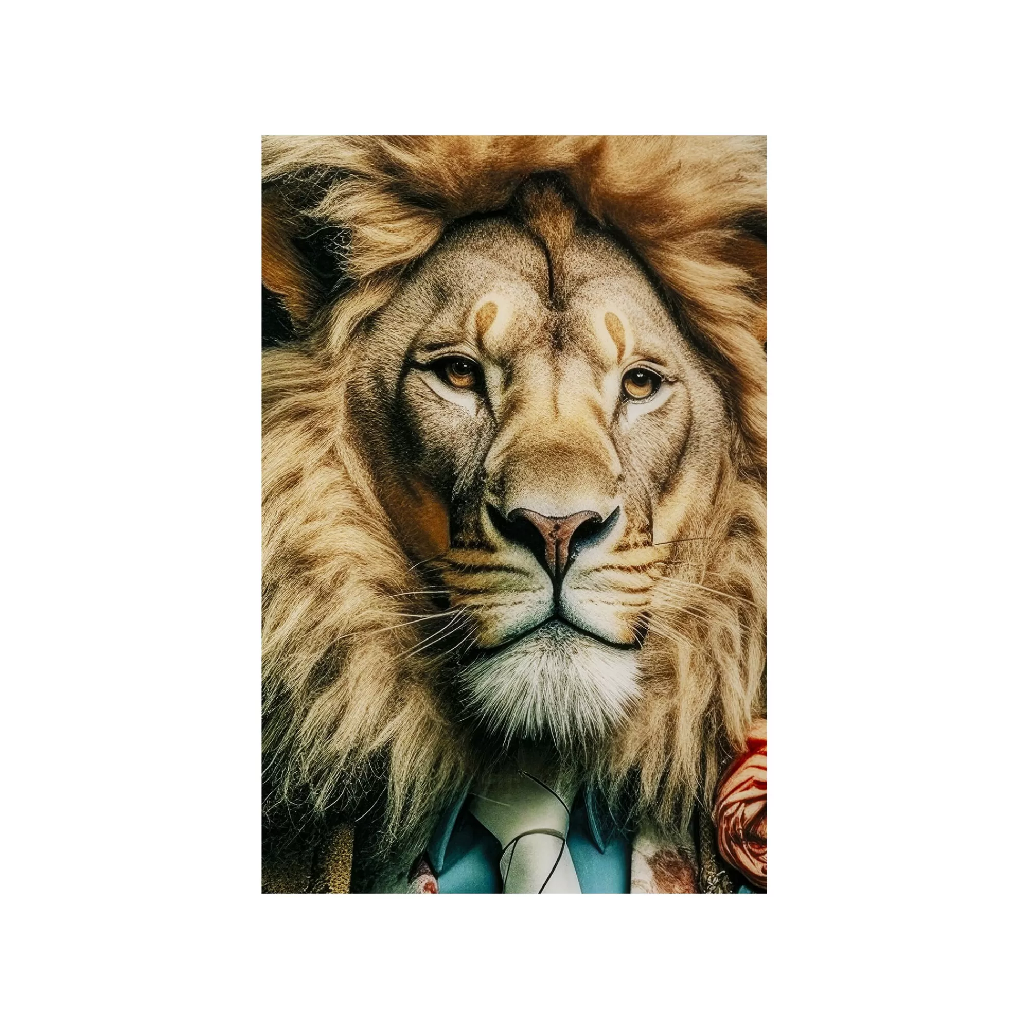 KARE Design Tableau En Verre Lion Costume 100x150cm ^ Tableau