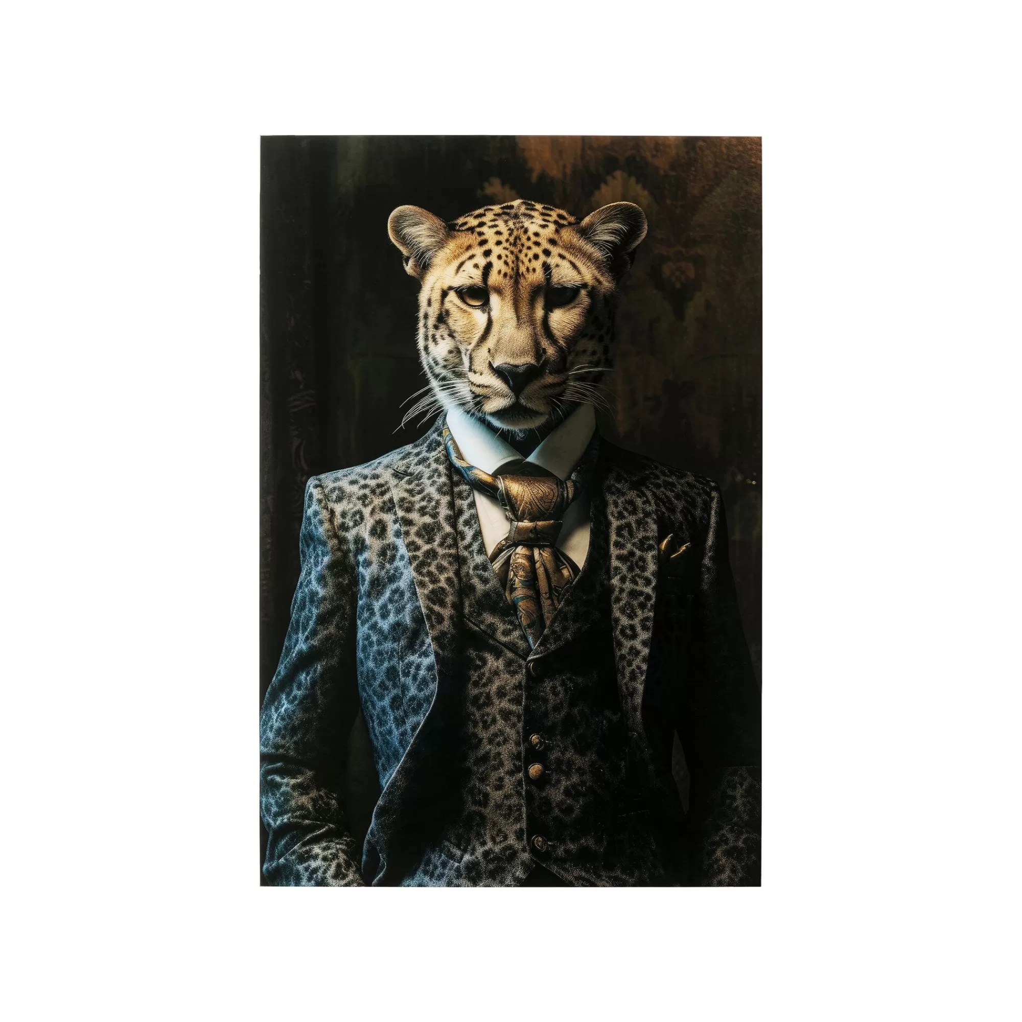 KARE Design Tableau En Verre Léopard Costume 100x150cm ^ Tableau