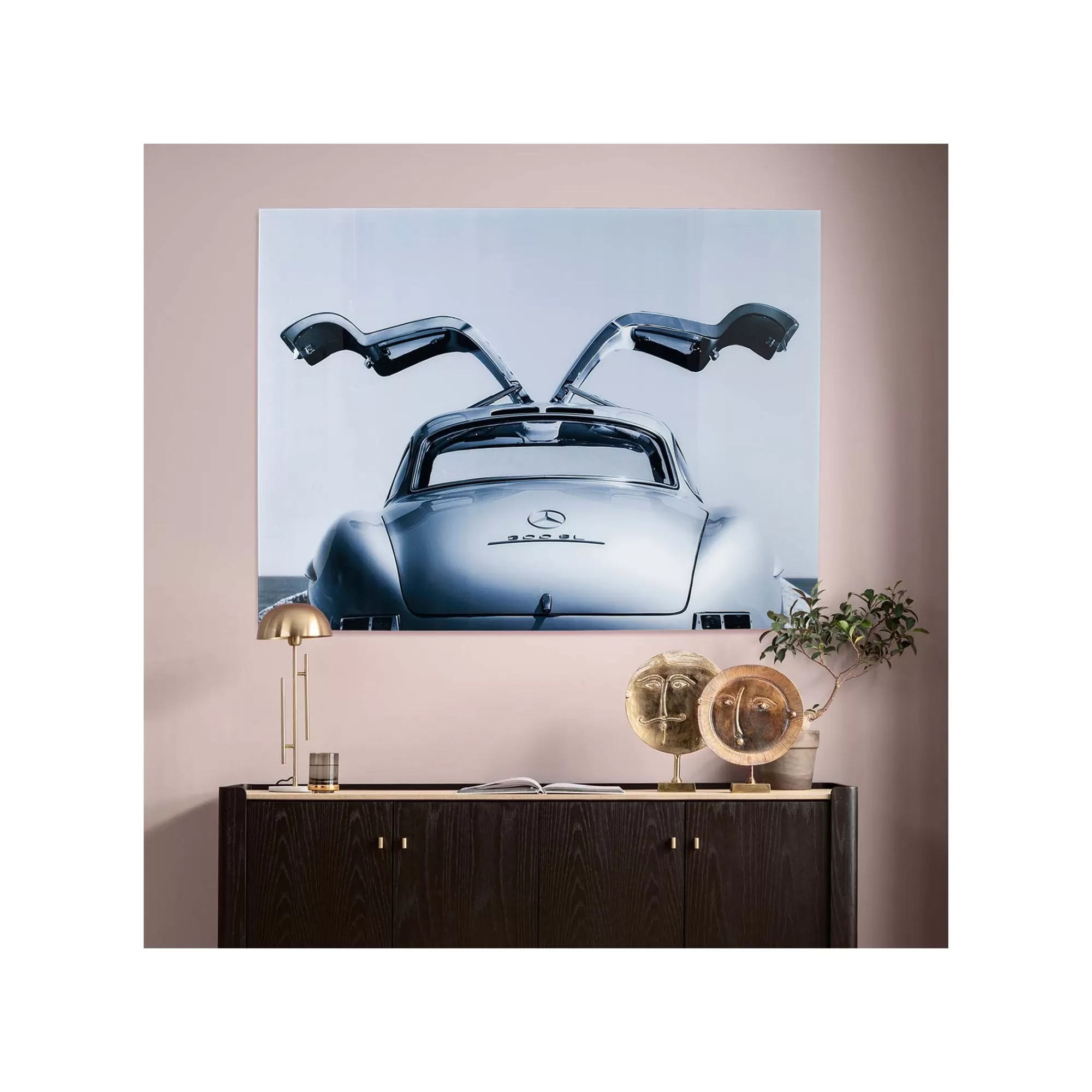 KARE Design Tableau En Verre Voiture De Collection 160x120cm ^ Tableau