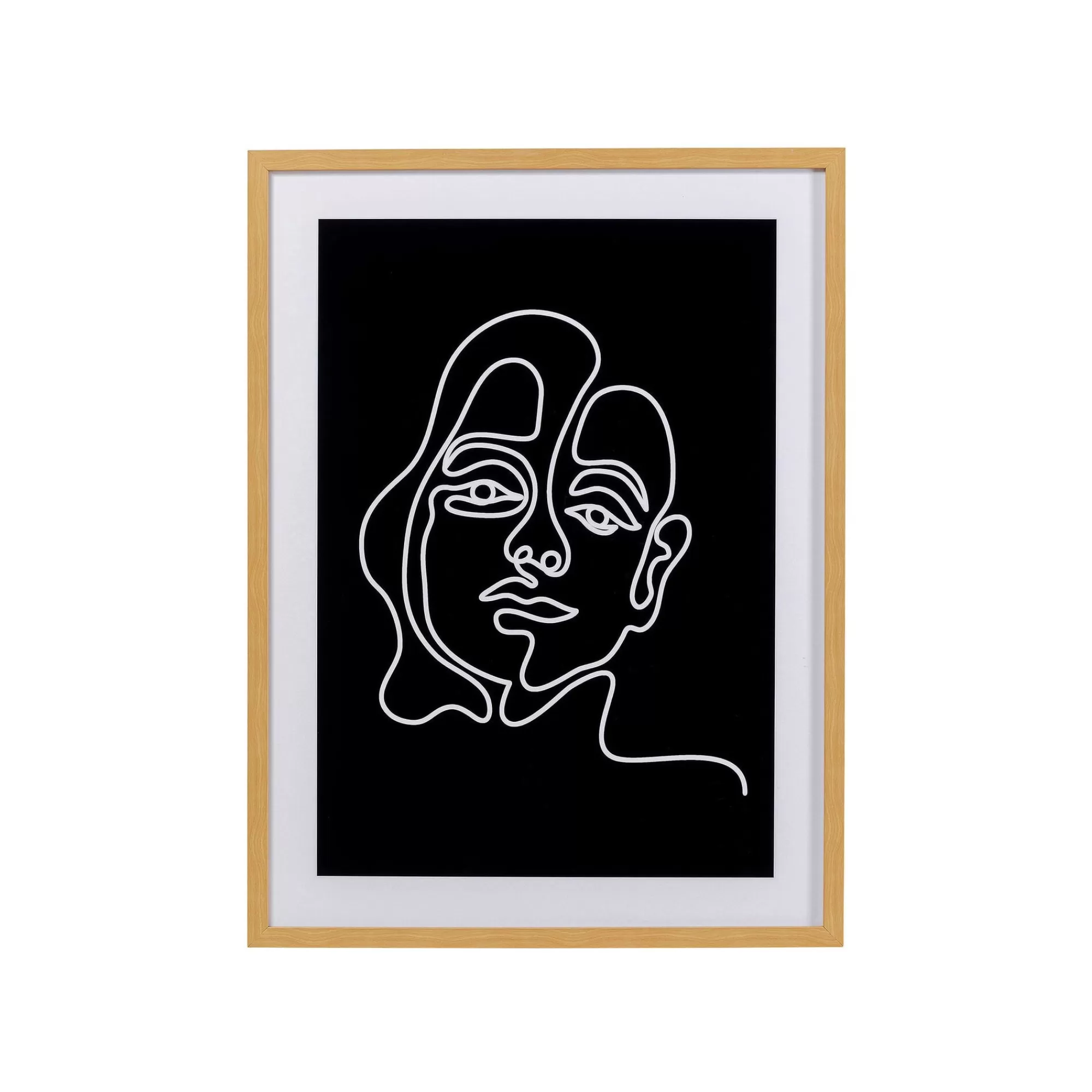 KARE Design Tableau Faccia Arte Noir Et Blanc Femme 60x80cm ^ Tableau