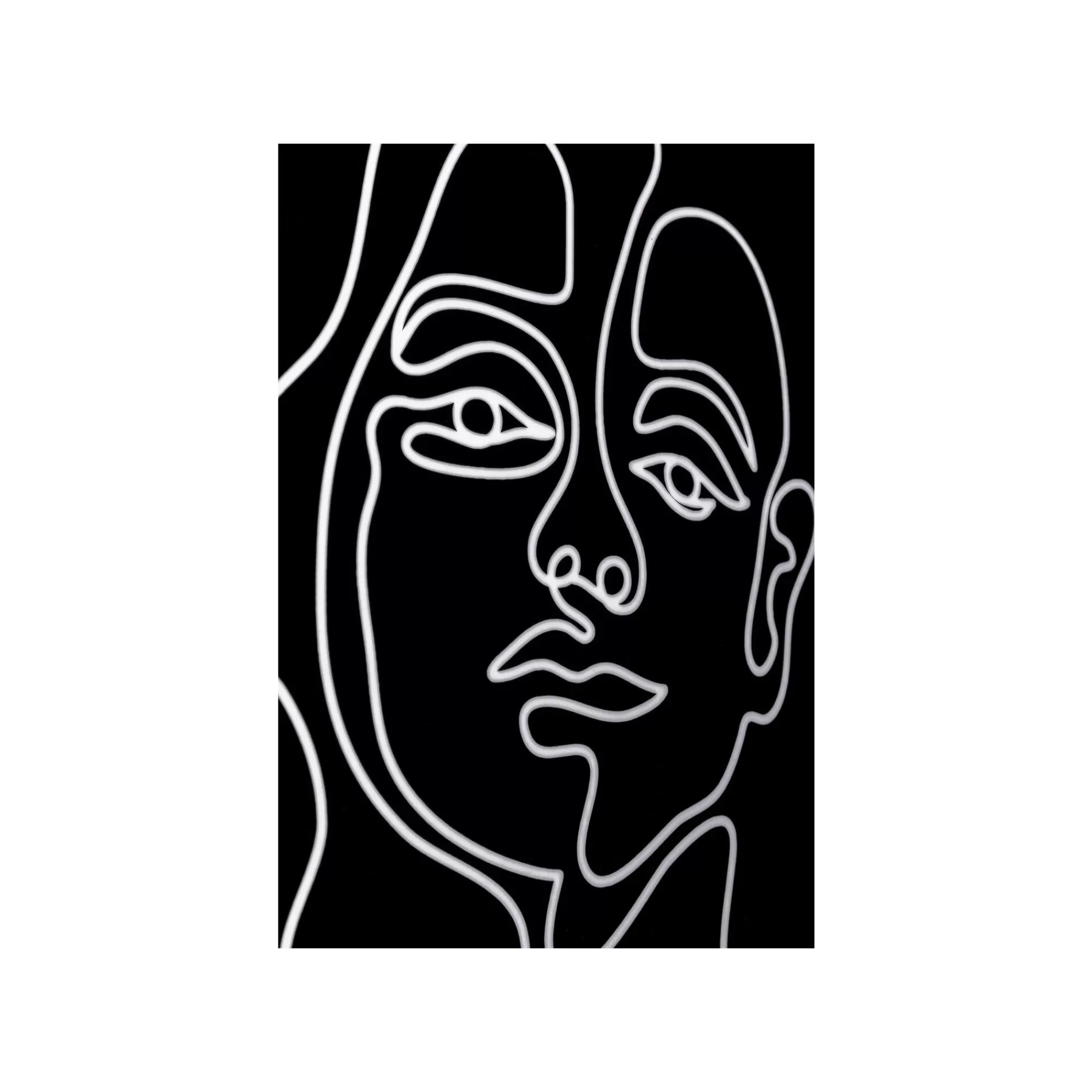 KARE Design Tableau Faccia Arte Noir Et Blanc Femme 60x80cm ^ Tableau