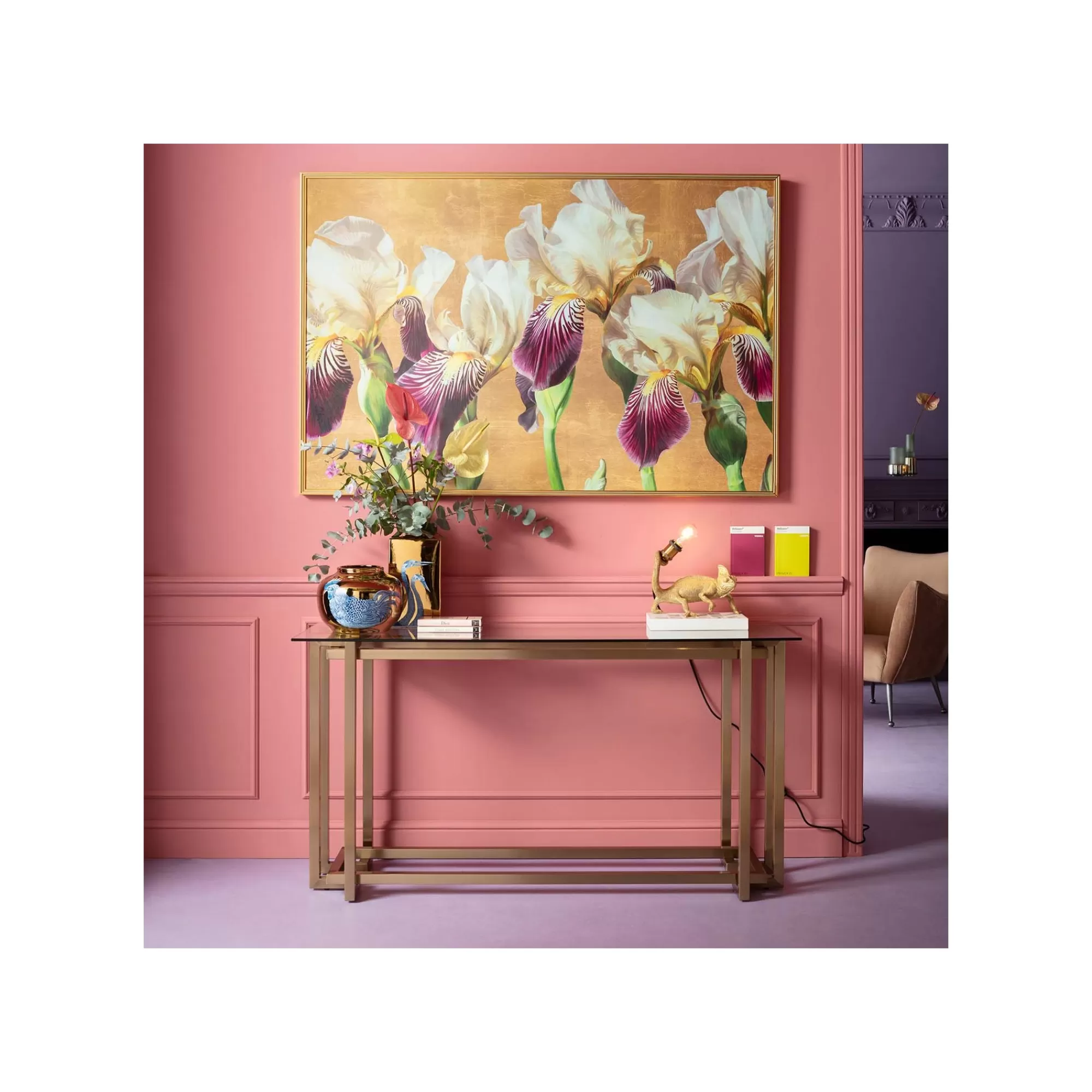 KARE Design Tableau Fleurs Iris 150x100cm ^ Tableau