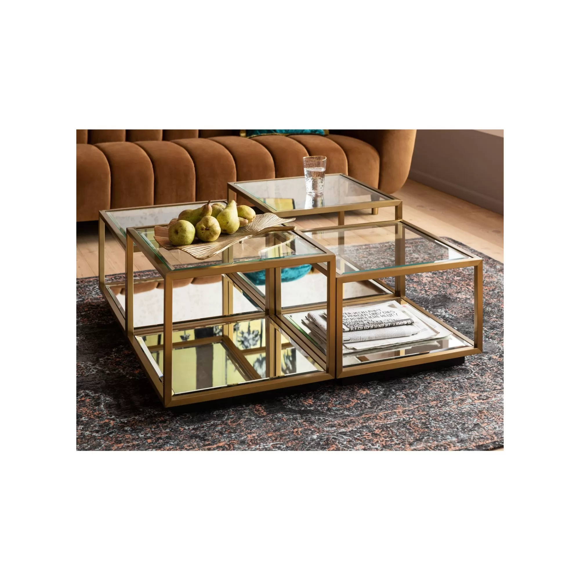 KARE Design Tables Basses Luigi Set De 4 Dorées ^ Table Basse
